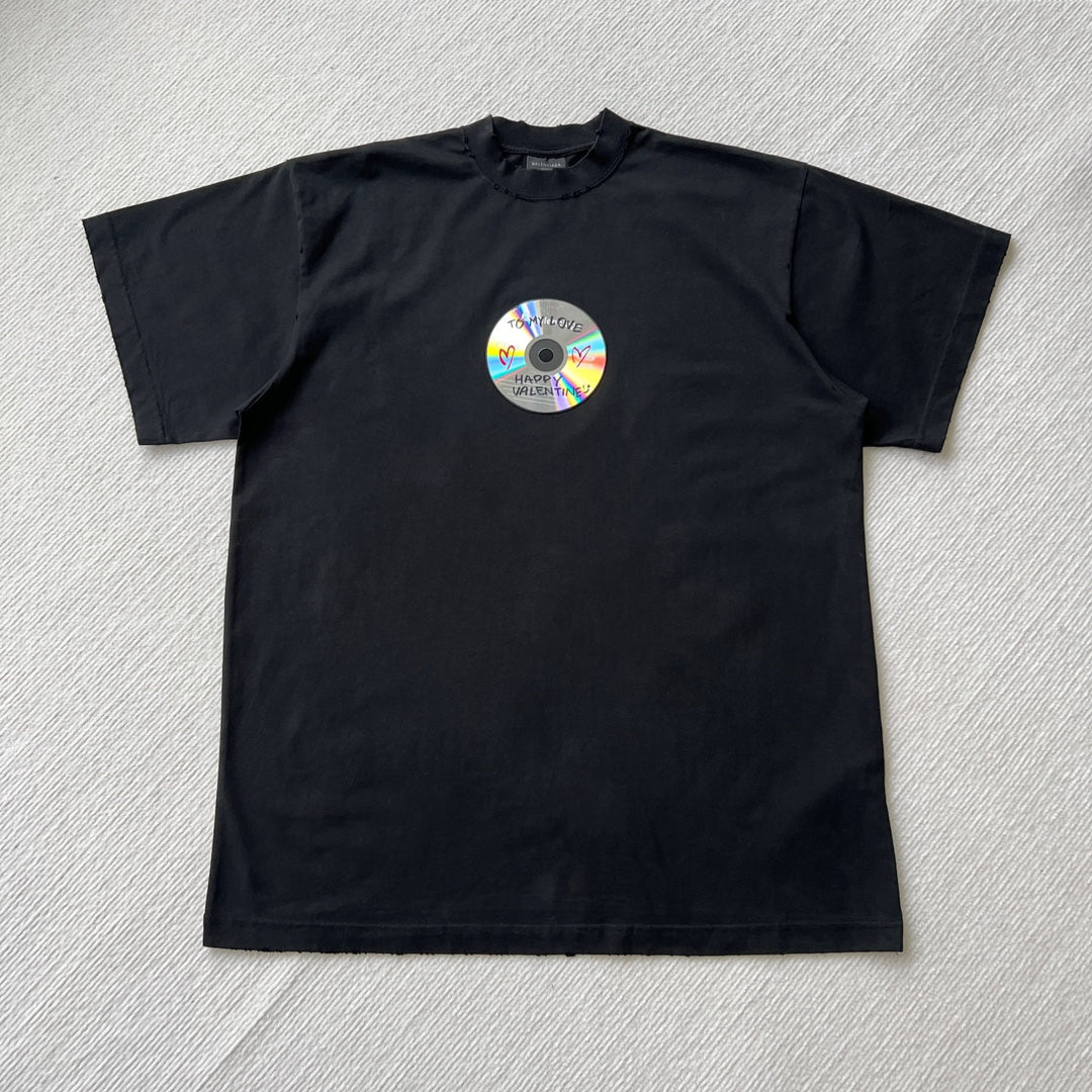 BALENCIAGA TO MY LOVE T-SHIRT MEDIUM FIT IN BLACK