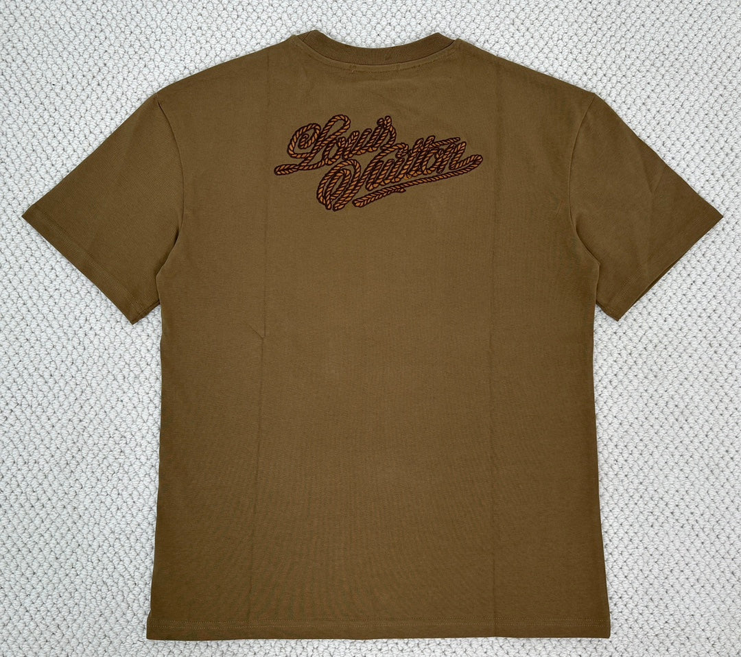 Louis Vuitton Embroidered Signature Cotton T-Shirt FW24