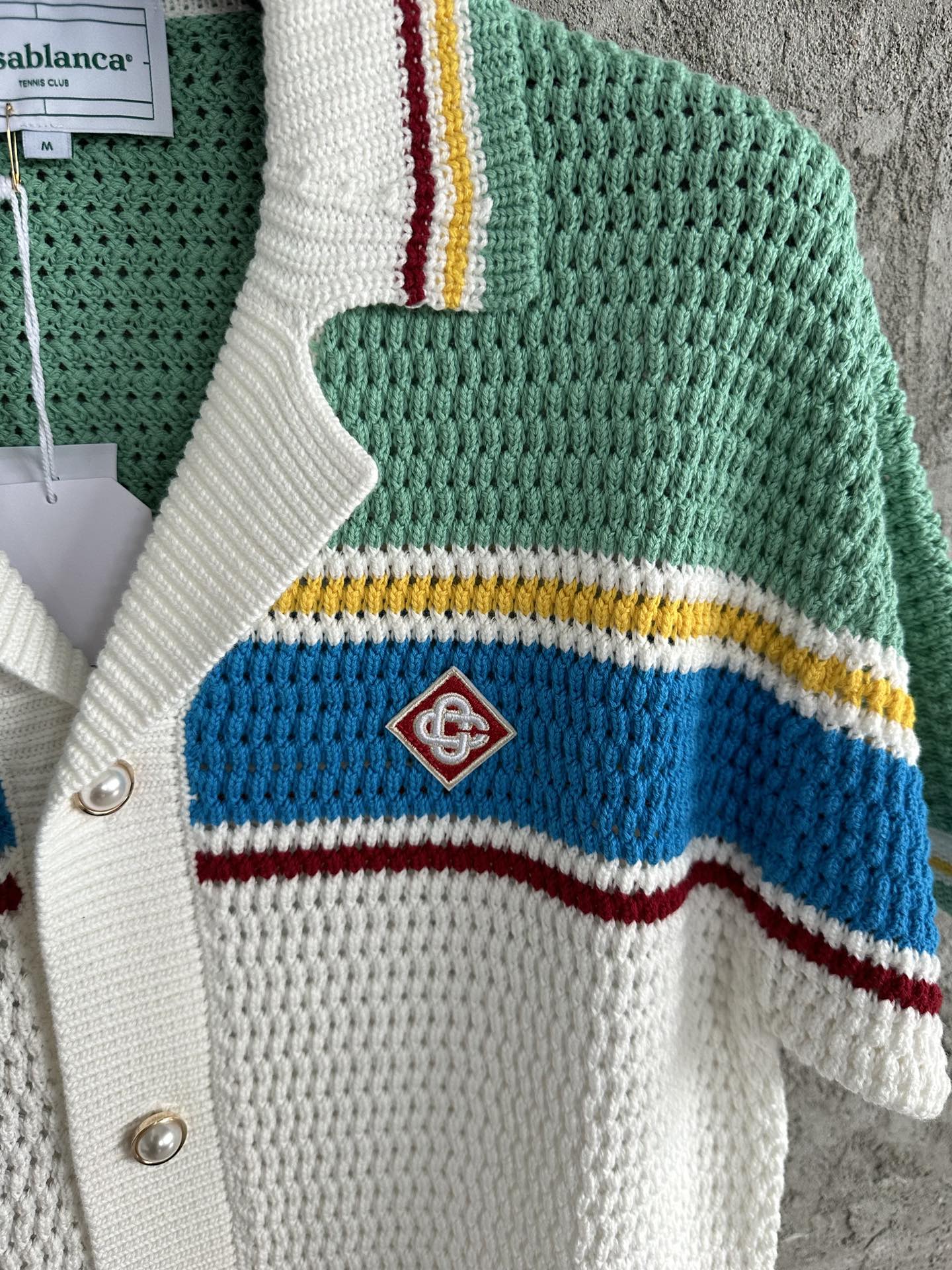 Casablanca CROCHET TENNIS SHIRT WHITE
