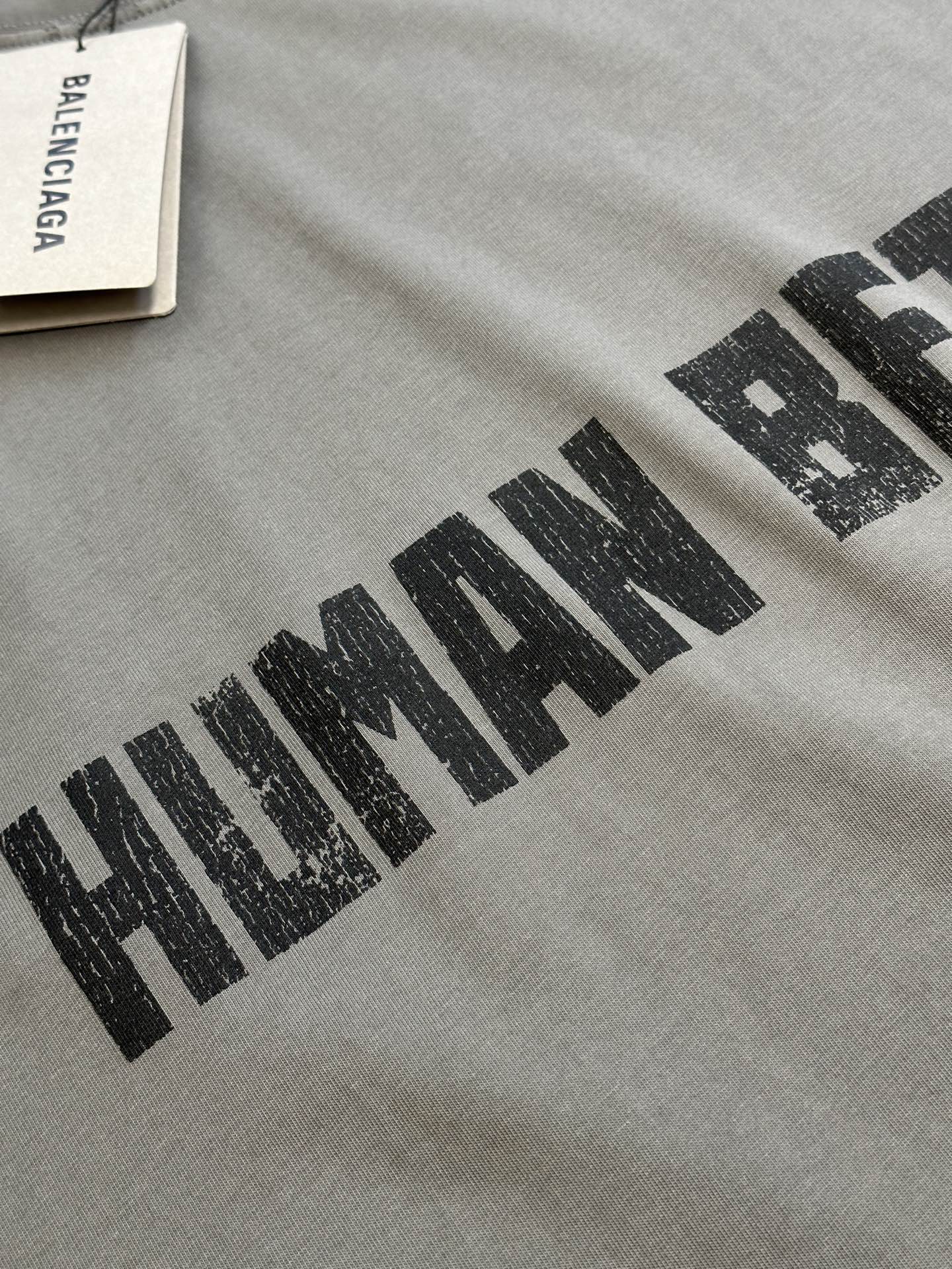 BB Men's Human Being Shifted T-shirt in Dark Grey