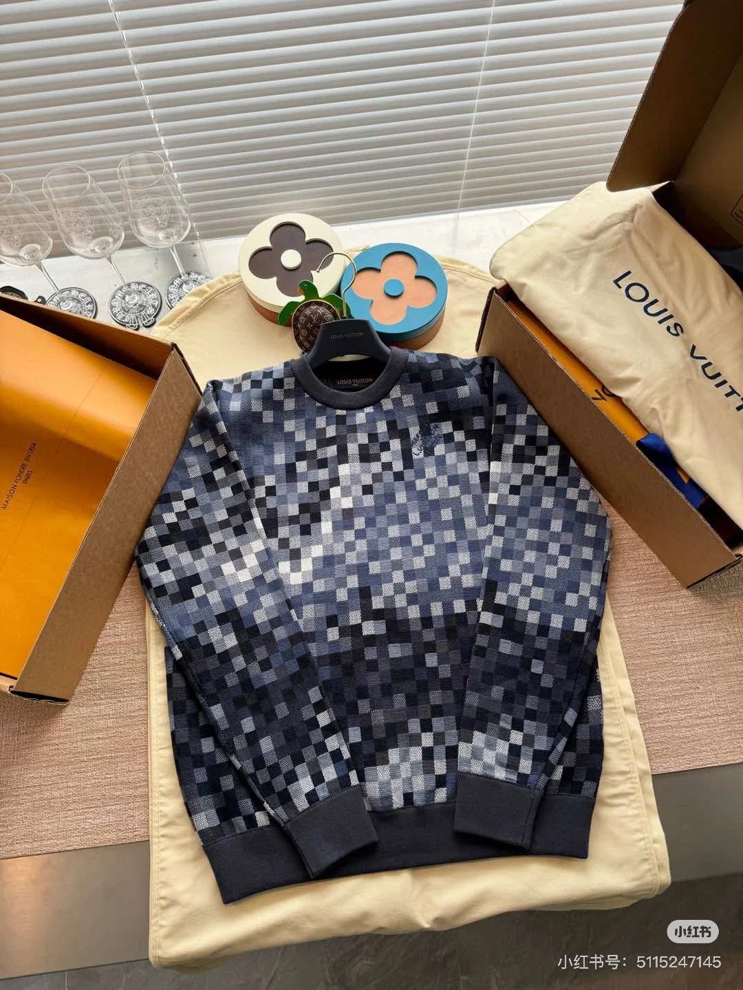 LV Vers Damoflage Jacquard Pullover