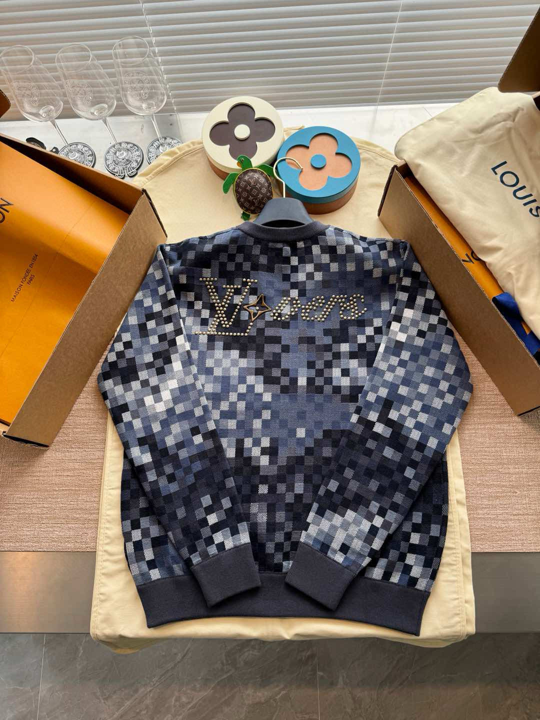 LV Vers Damoflage Jacquard Pullover