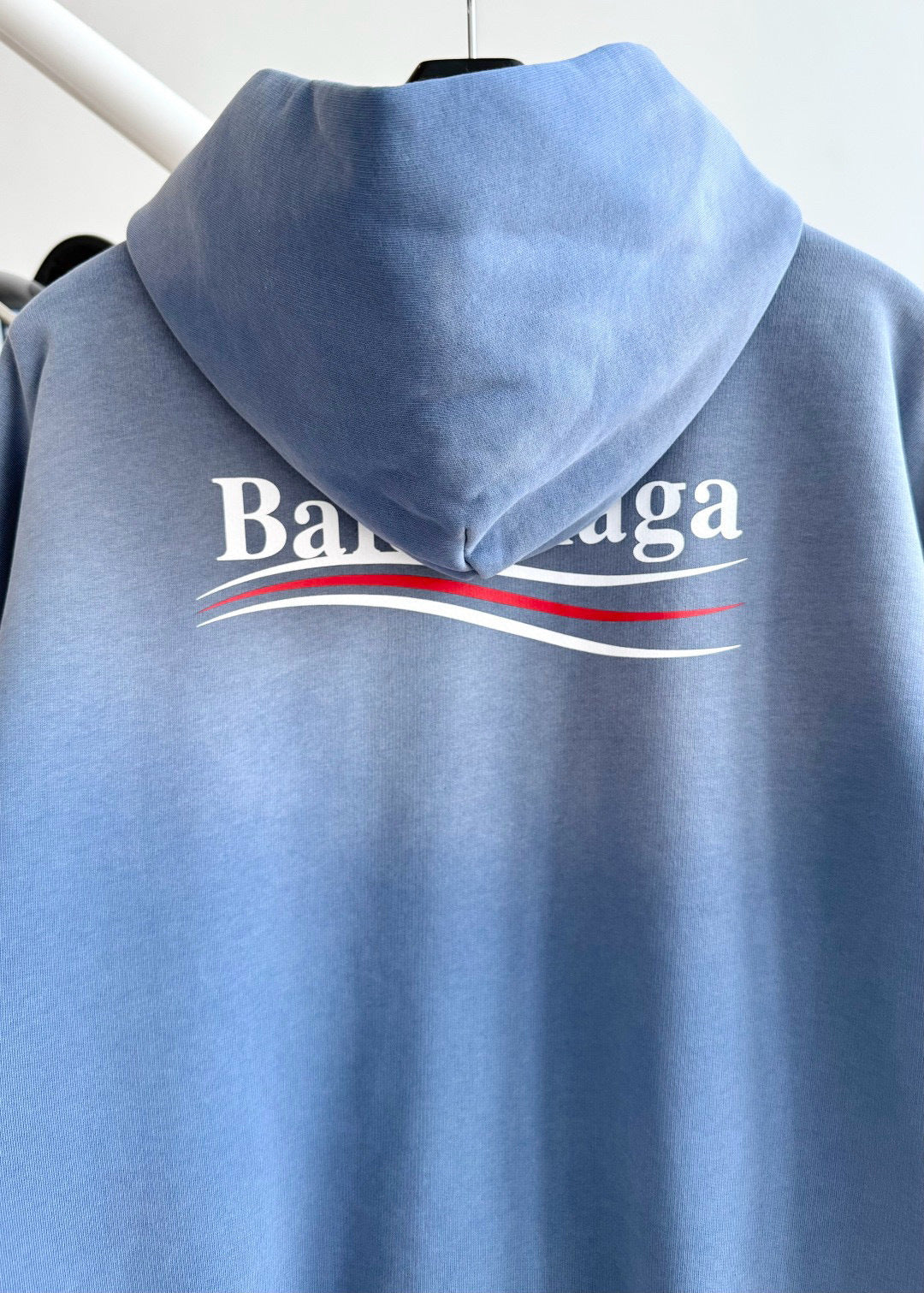BB Men's Political Campaign Hoodie Medium Fit in Faded Blue
