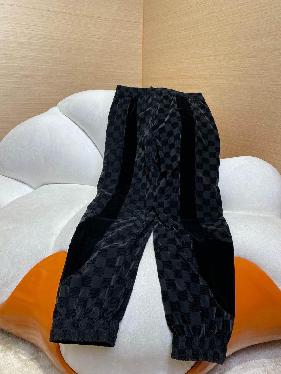 LV Flocked Damier Technical Tracksuit Pants