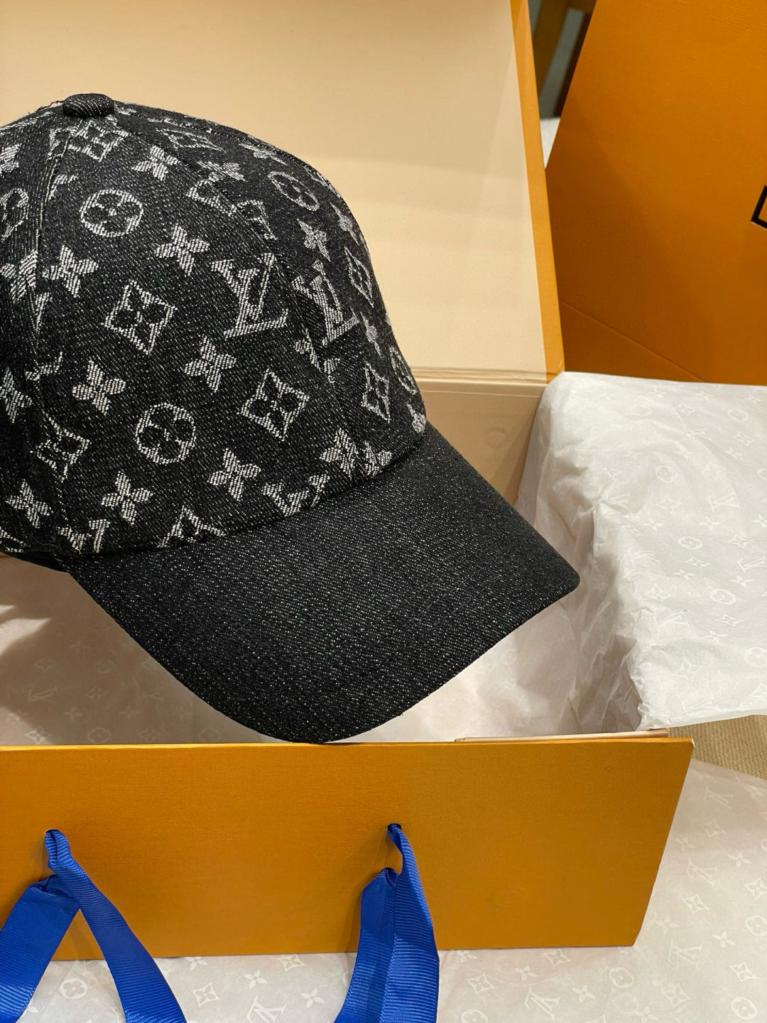 LV Denim monogram cap