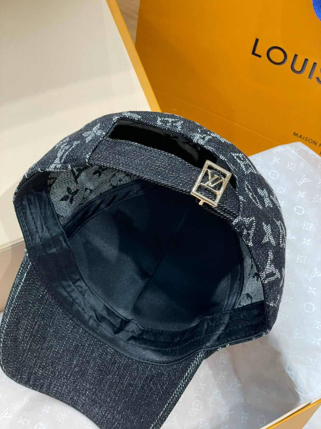 LV Denim monogram cap