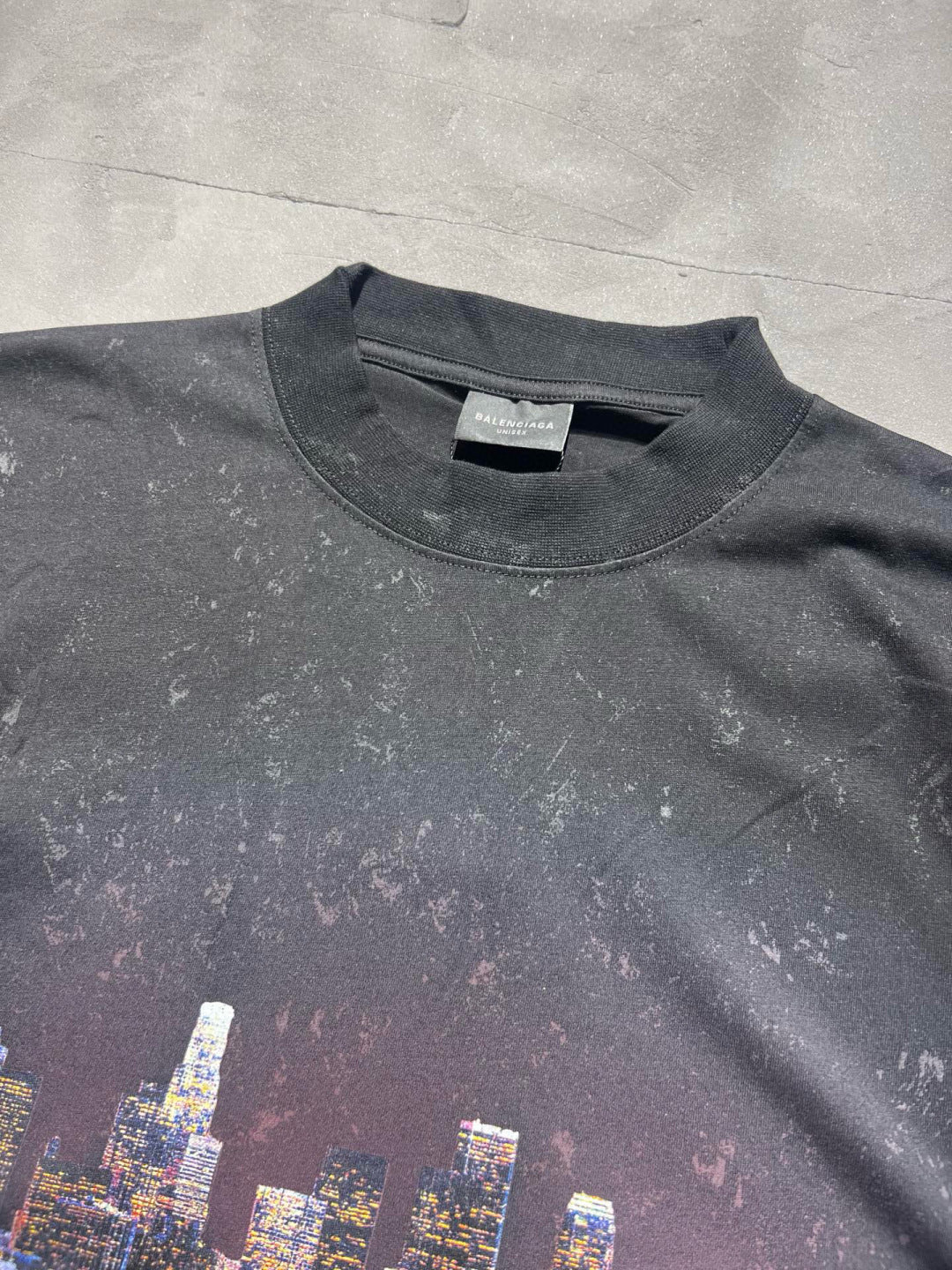 BB City Of Angels T-shirt Medium Fit in Black Faded