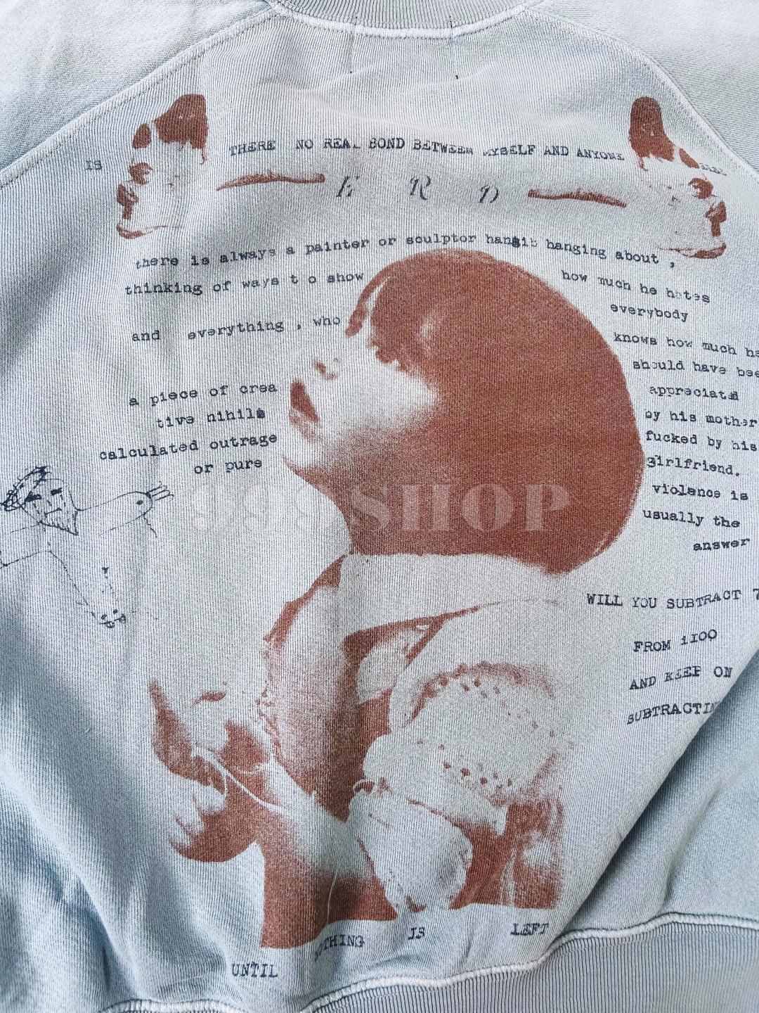 Enfants Riches Déprimés Reminiscing Raglan Sweatshirt 'Light Blue'