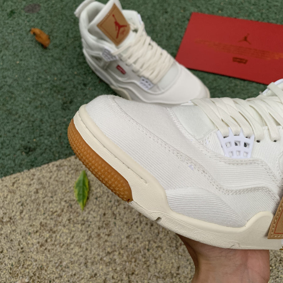 Levi's x Air Jordan 4 Retro 'White Denim'