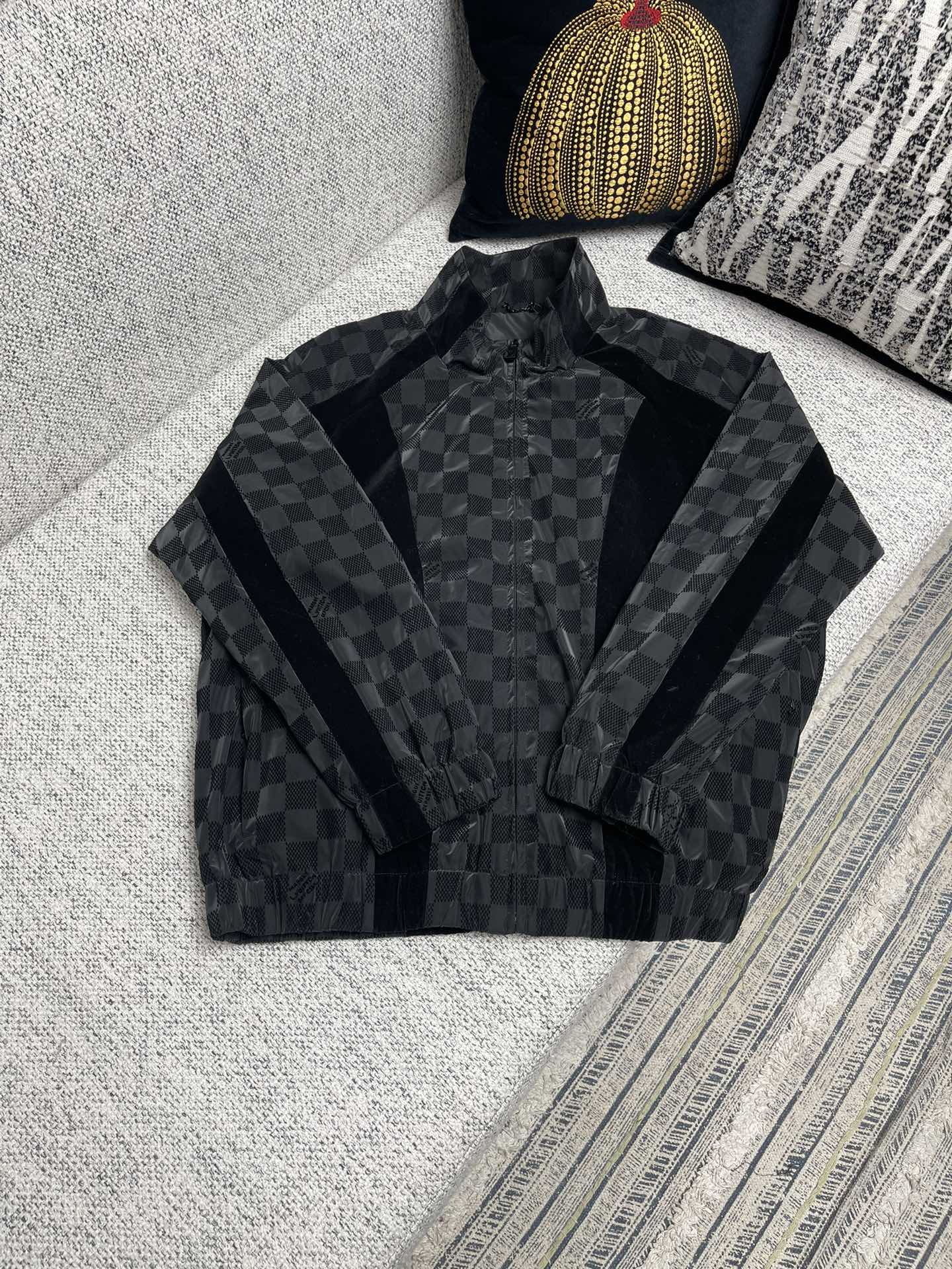 LV Flocked Damier Technical Tracksuit Top