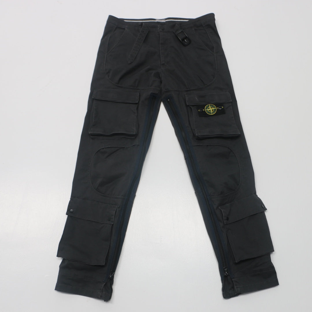 Stone Island Logo Patch Cargo Pants 'Black'