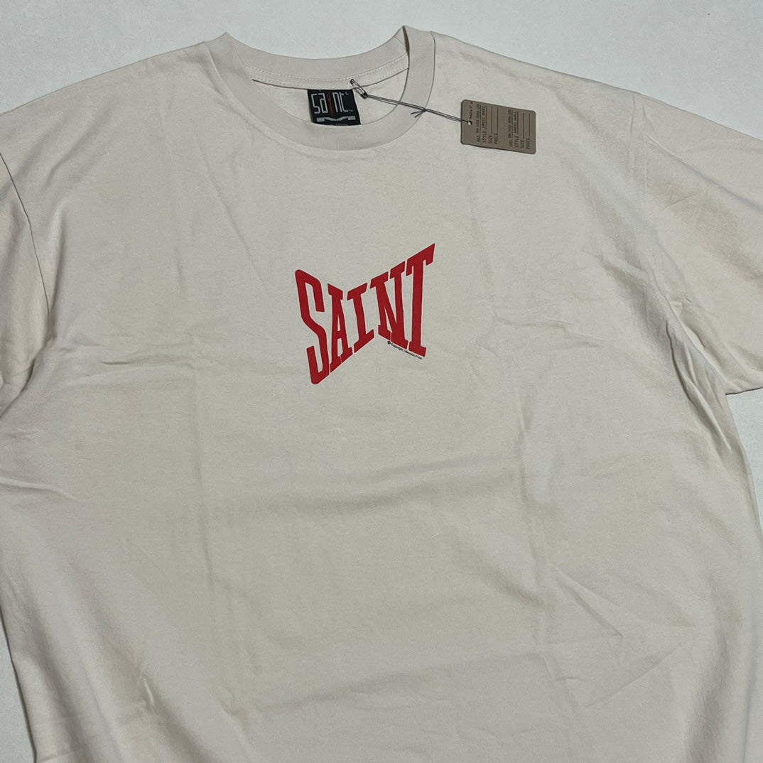 Saint Michael Ribon Saint Short-Sleeve Tee 'White/Red'