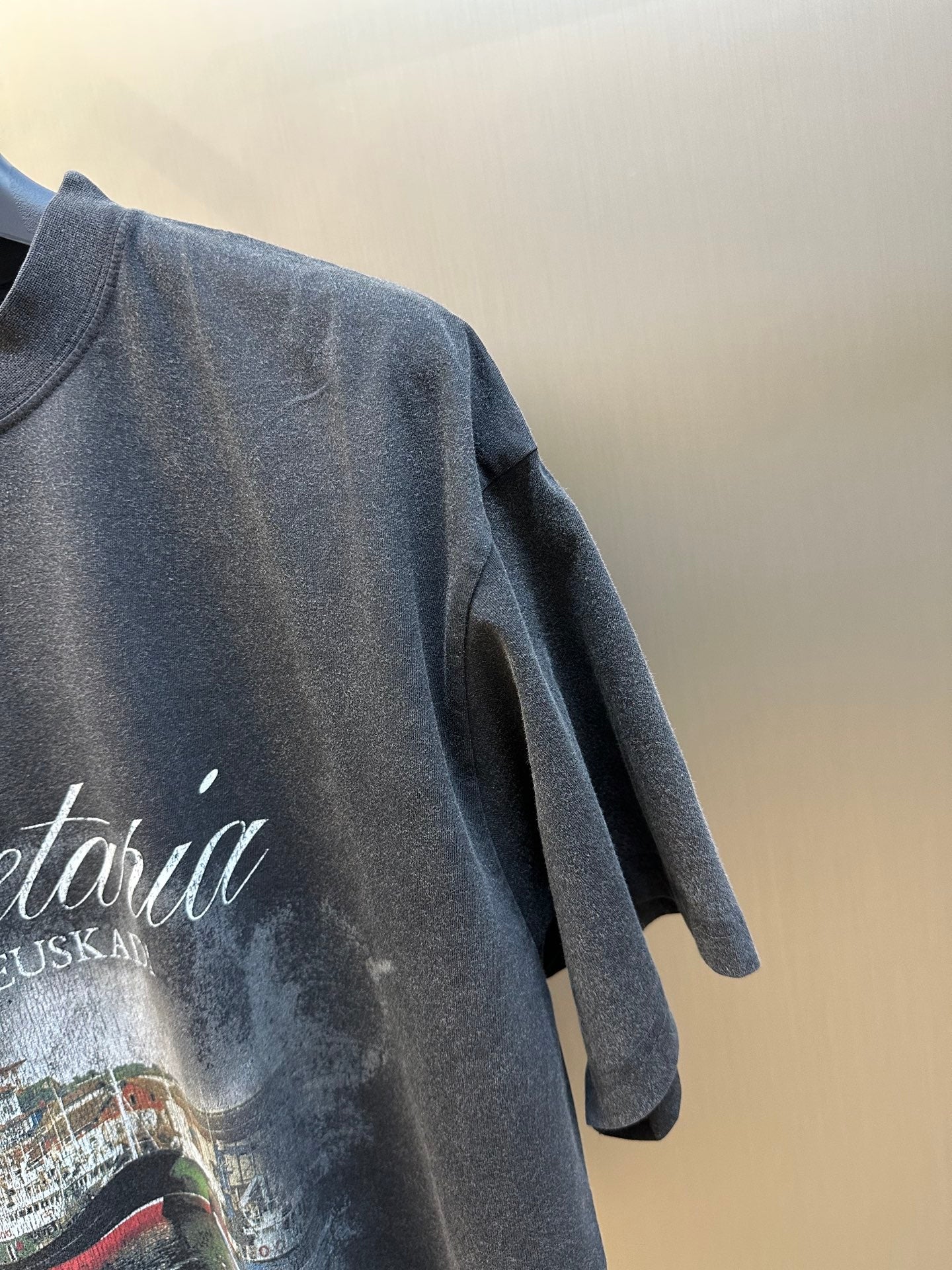 BB Men's Getaria T-shirt Oversized in Black Faded