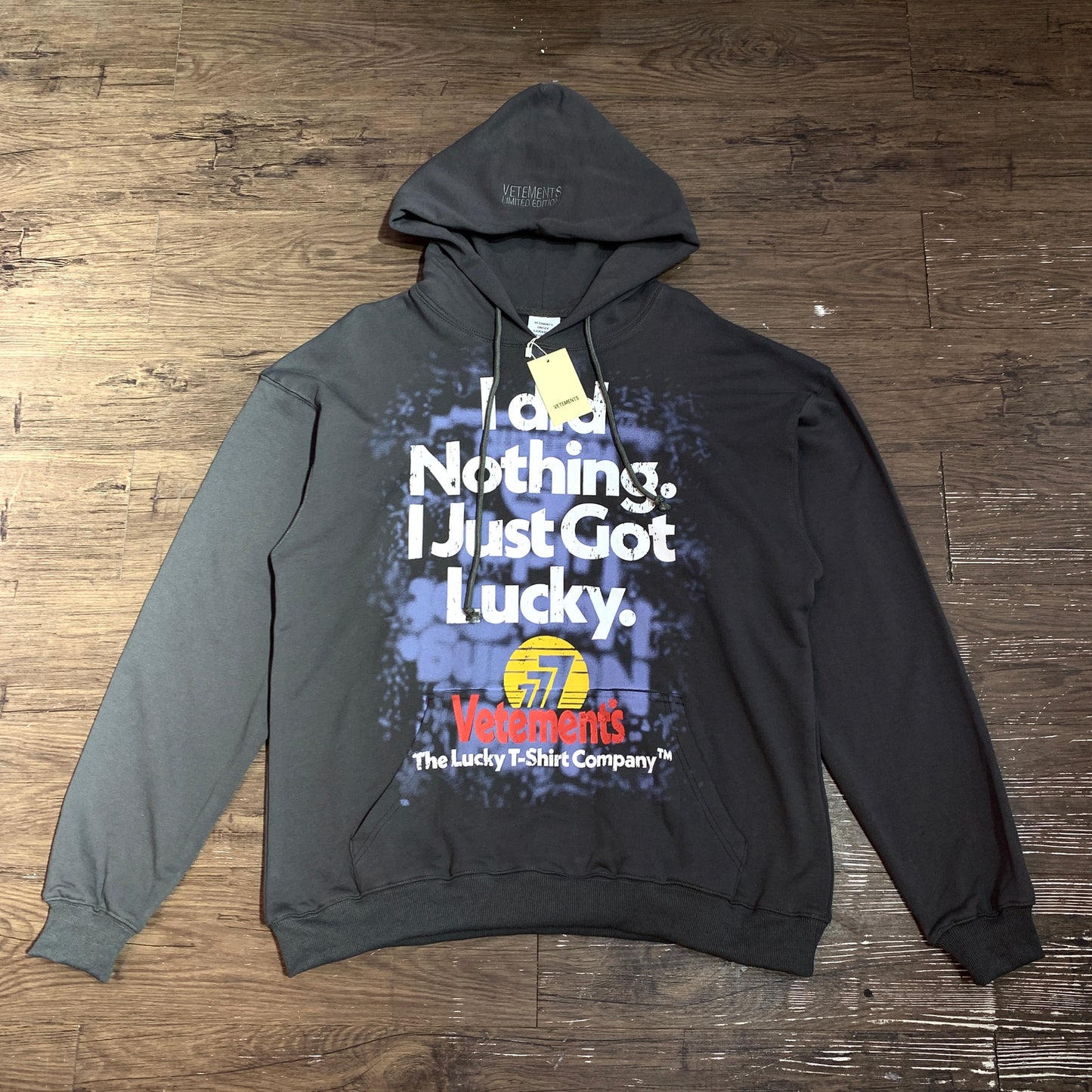Vetements I JUST GOT LUCKY Hoodie