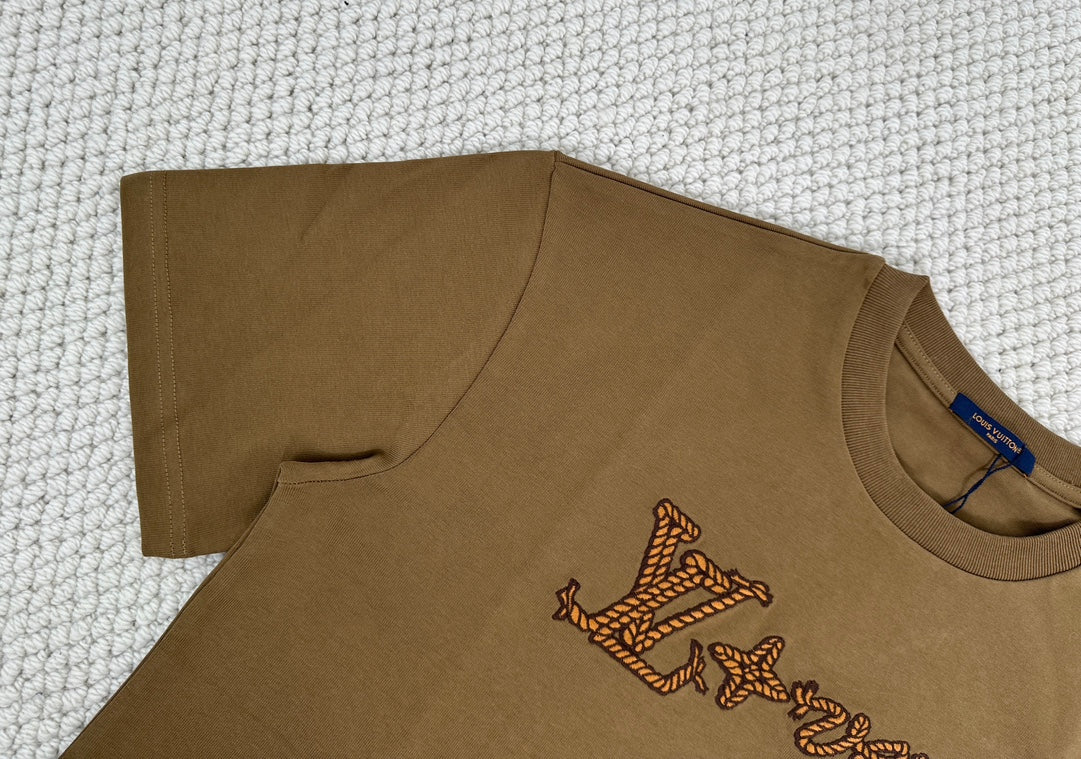 Louis Vuitton Embroidered Signature Cotton T-Shirt FW24