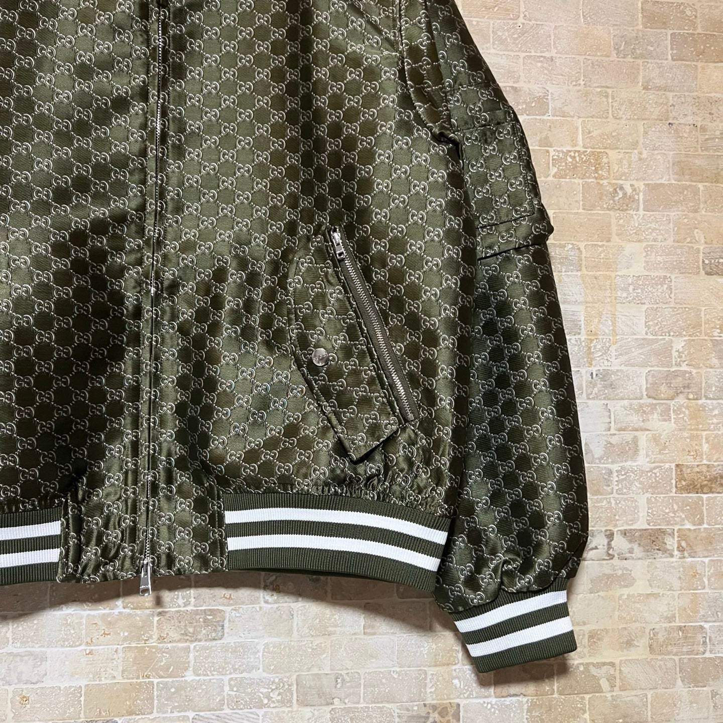 GG Cotton jacquard jacket with GG Shadow