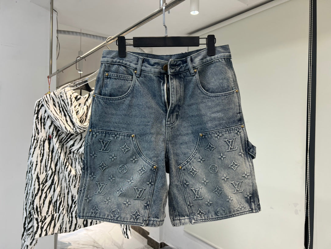 Louis Vuitton denim monogram shorts