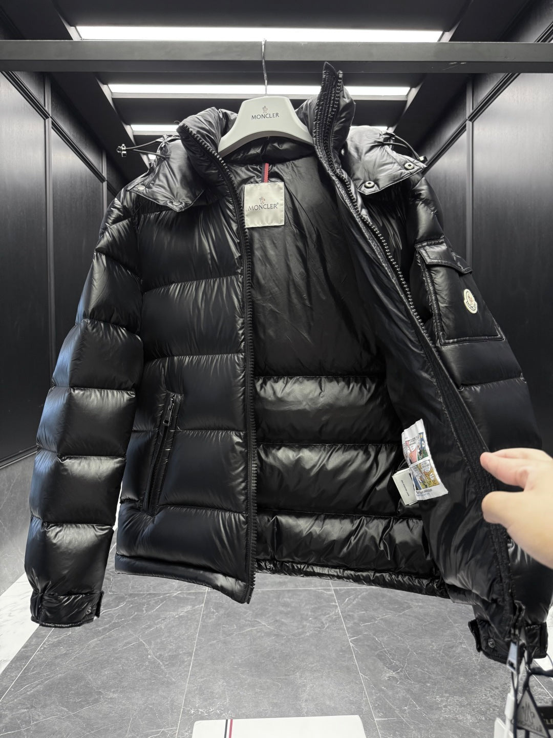 Moncler Maya Hooded Short Down Jacket