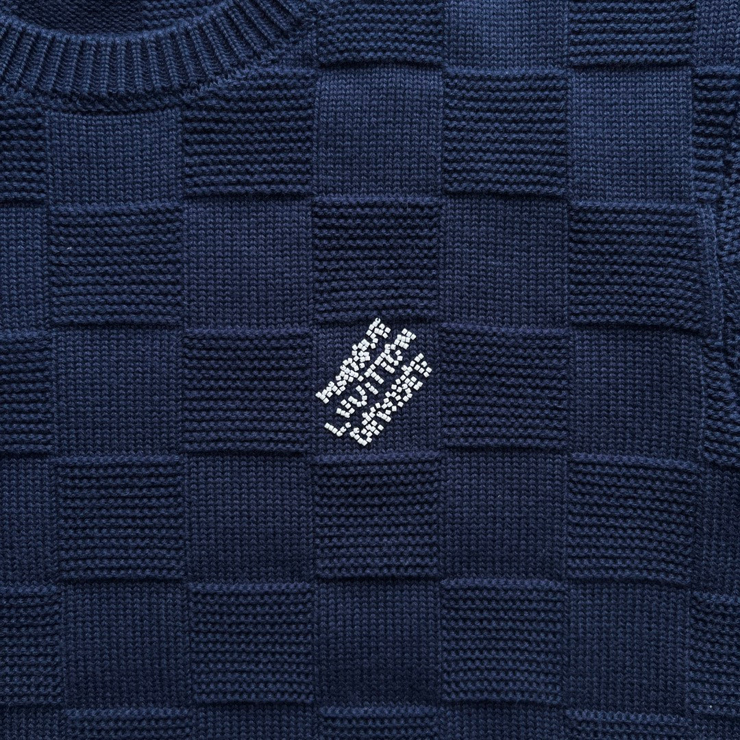 LV Damier wool sweatshirt navy