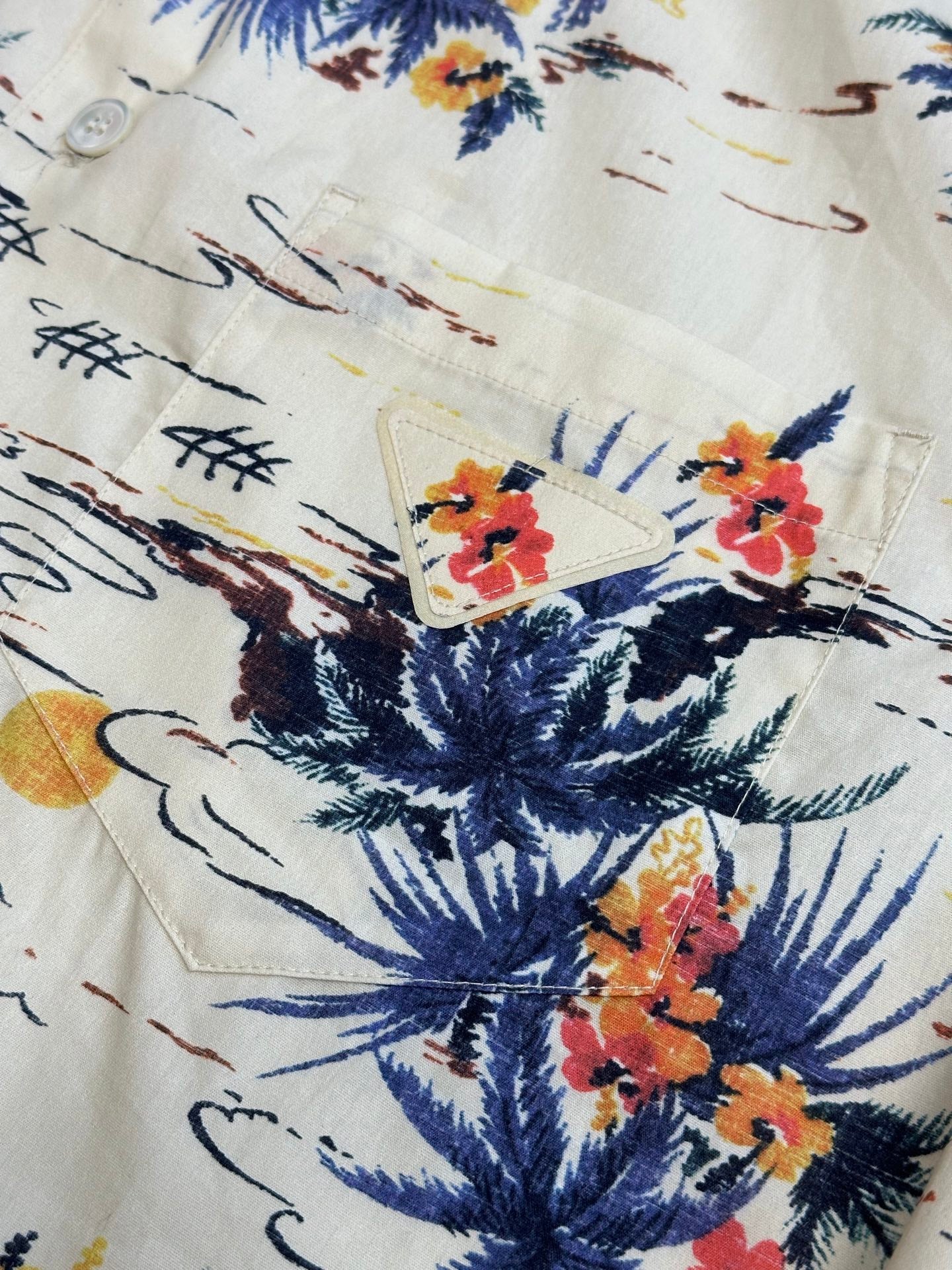 Prada Hawaii print bowling shirt