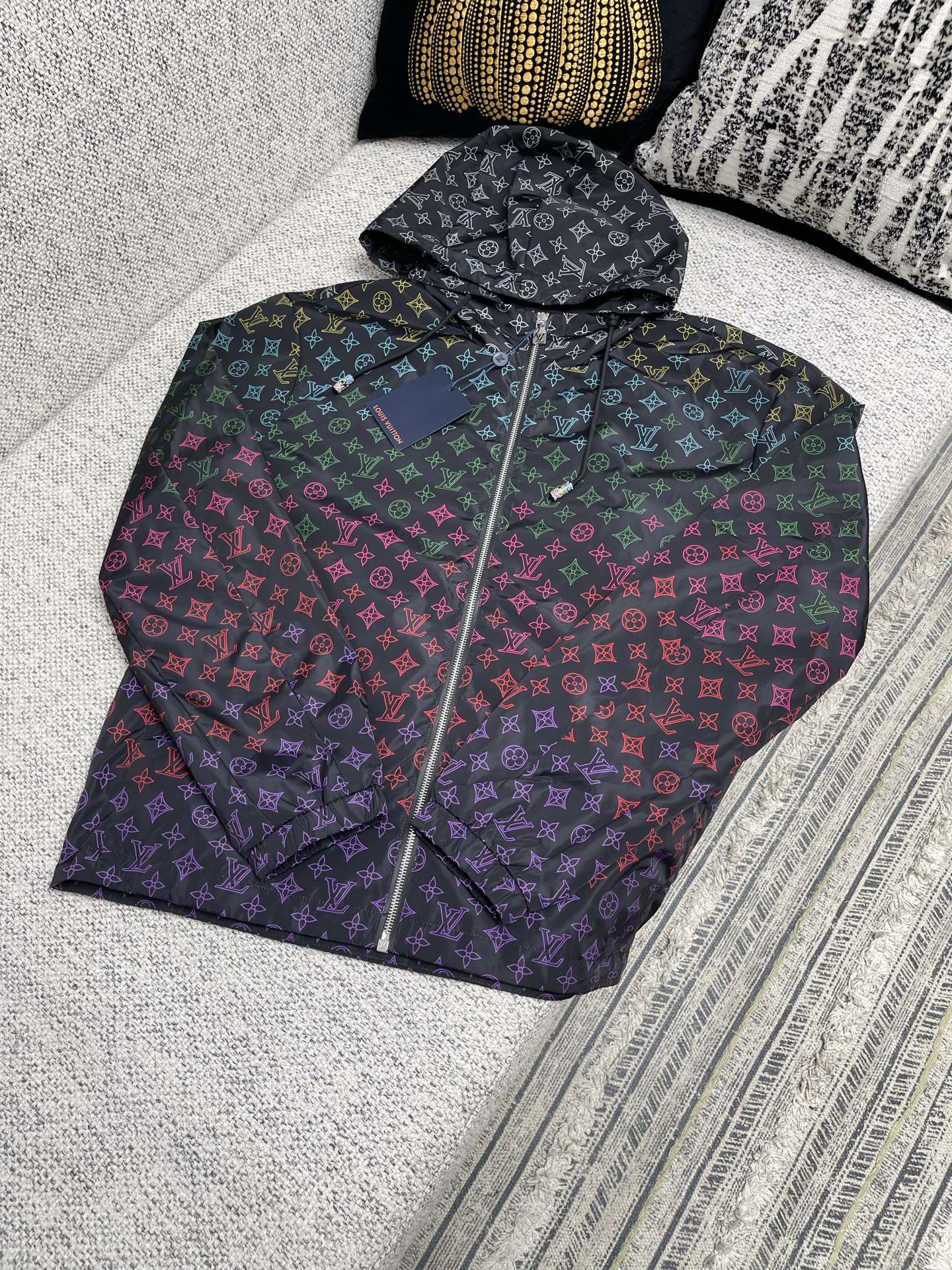 lv Monogram Flowers Gradient Printed Windbreaker 1AGTFW
