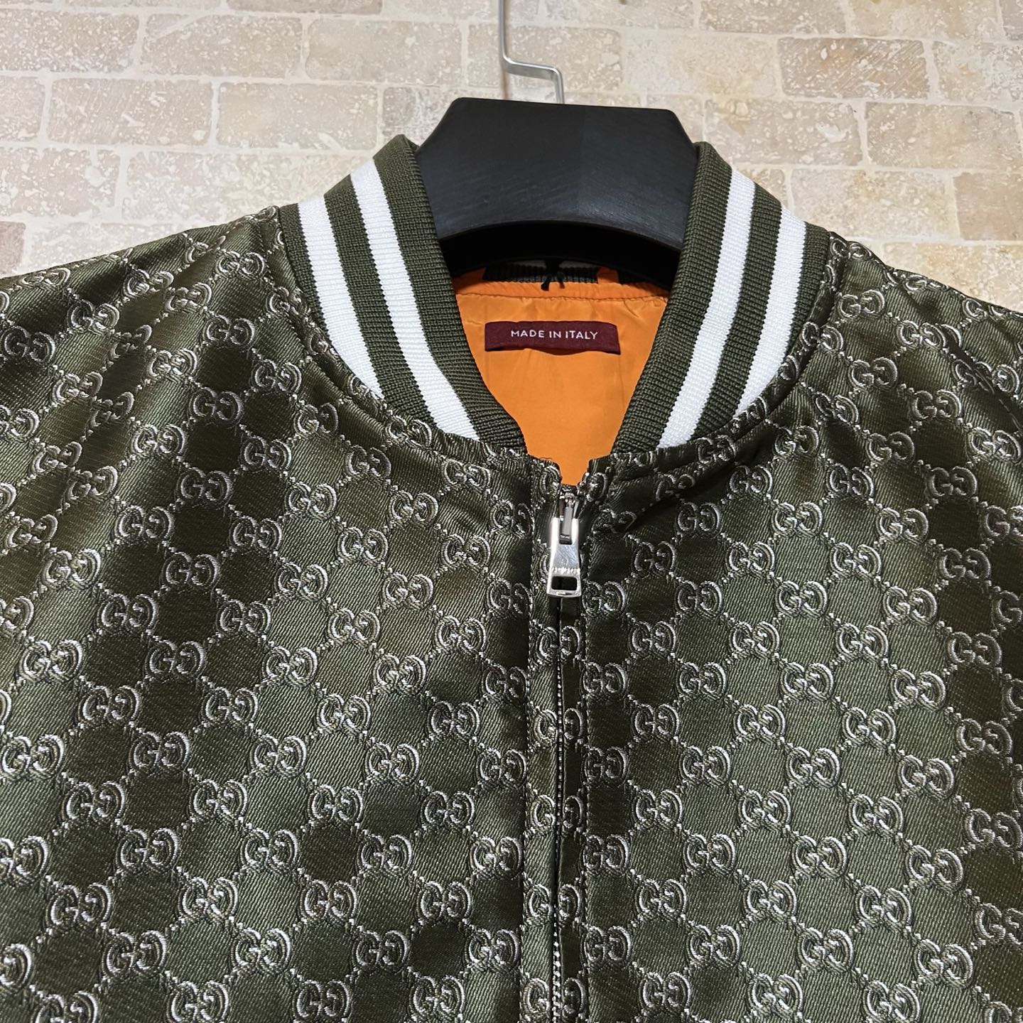 GG Cotton jacquard jacket with GG Shadow