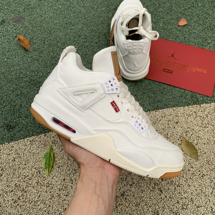 Levi's x Air Jordan 4 Retro 'White Denim'