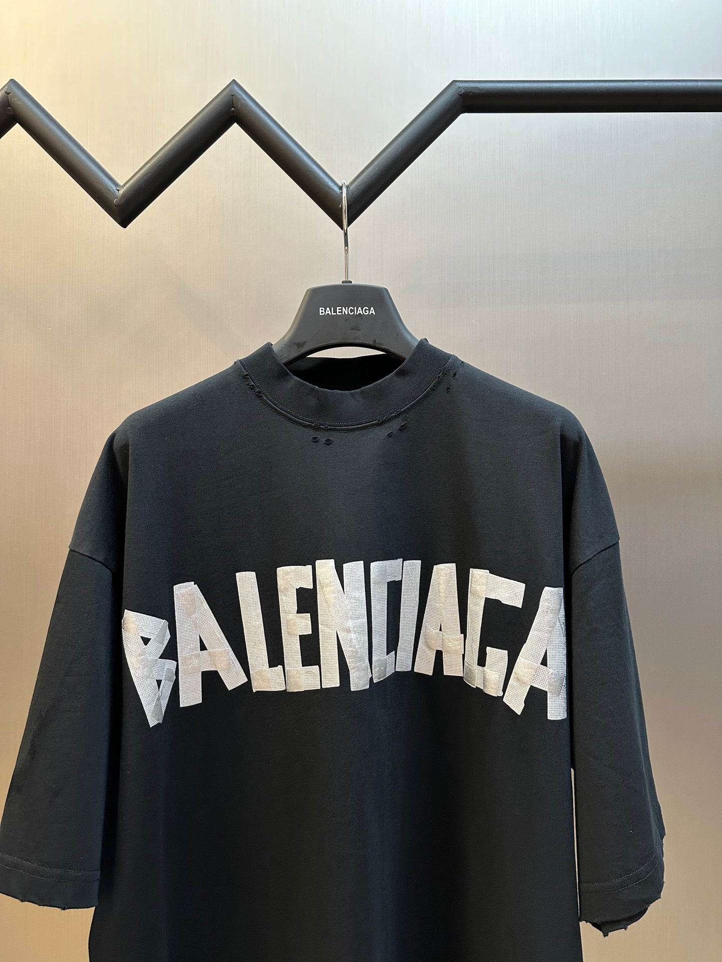 BB SS25 Tape Type Oversize T-shirt Black/White
