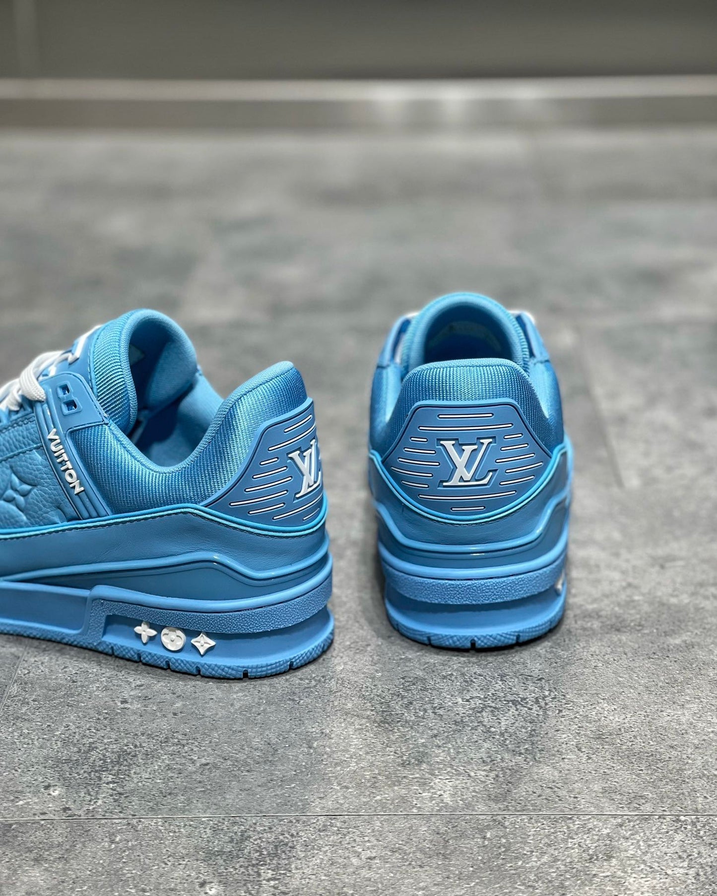 LV Trainer 'Embossed Monogram - Blue'