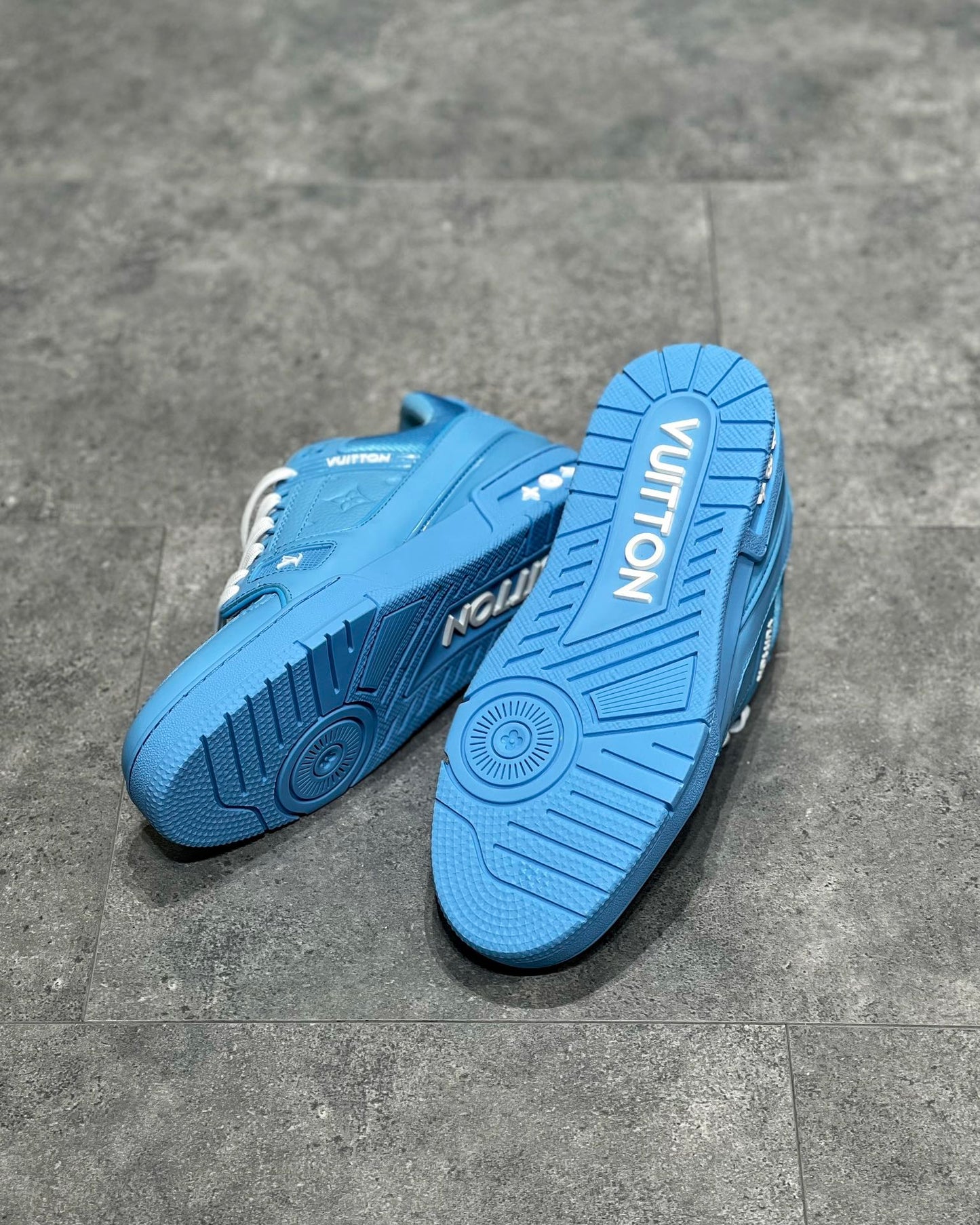 LV Trainer 'Embossed Monogram - Blue'