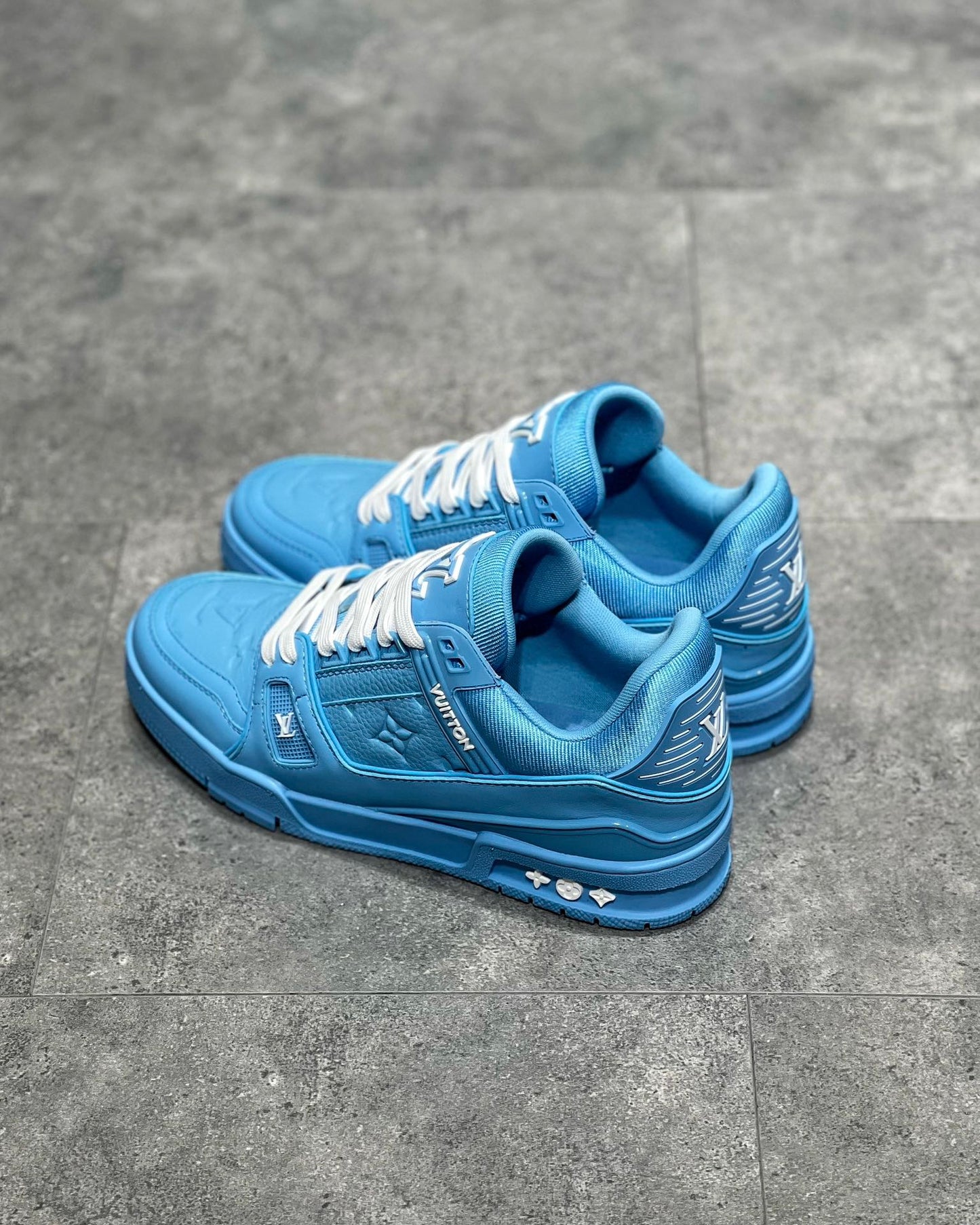 LV Trainer 'Embossed Monogram - Blue'