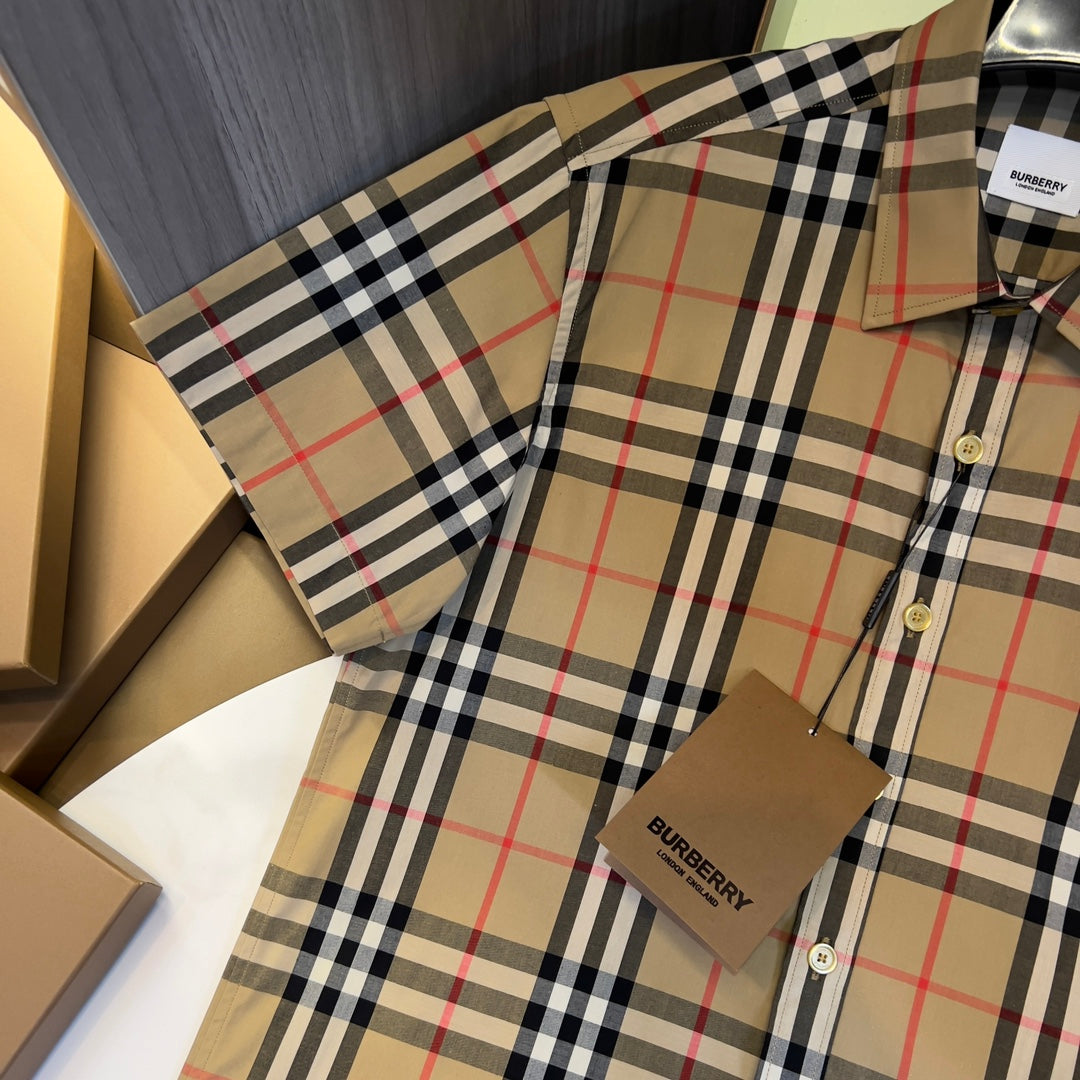 Burberry check s/l shirt