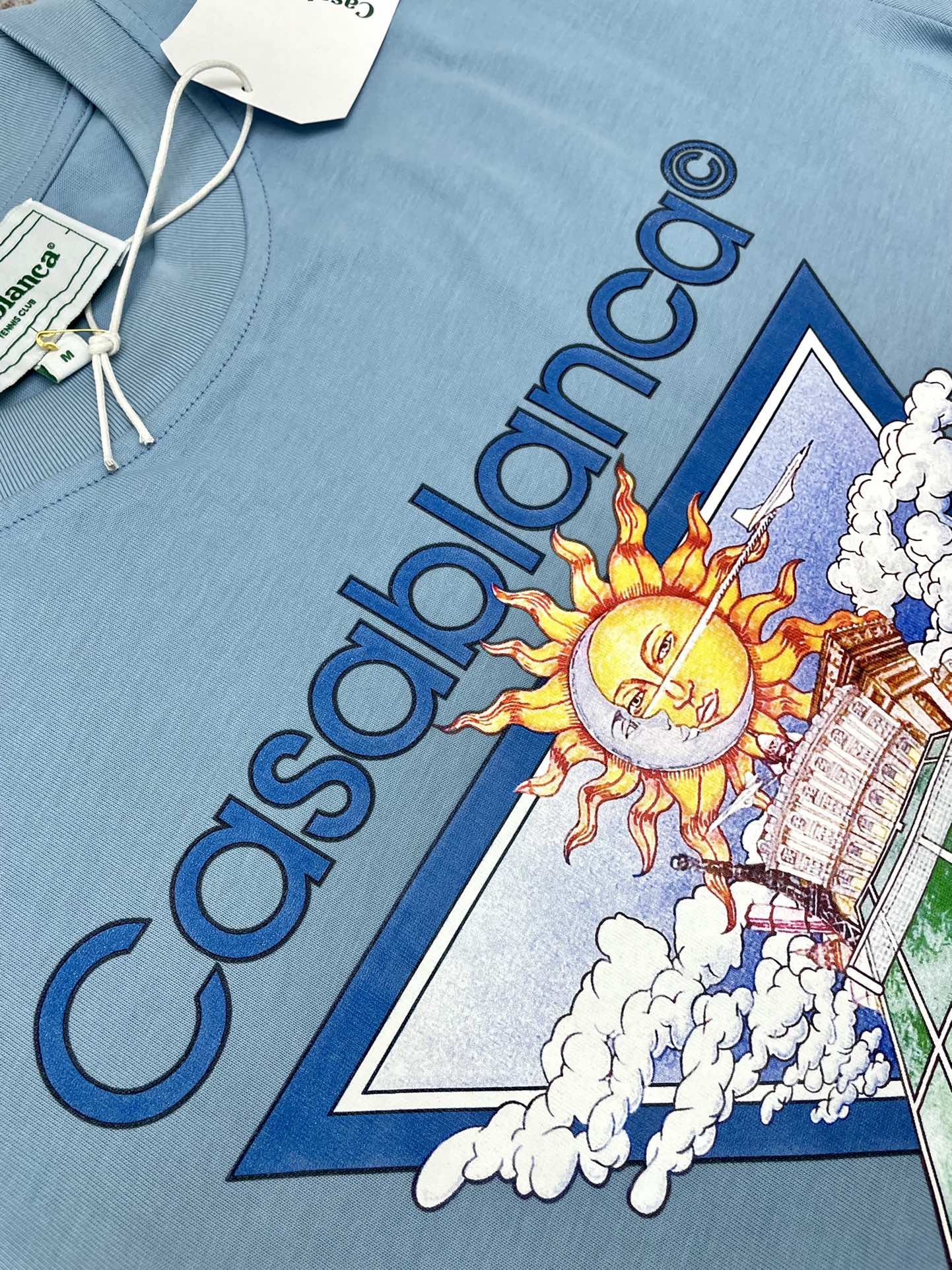 Casablanca tennis clue blue tee