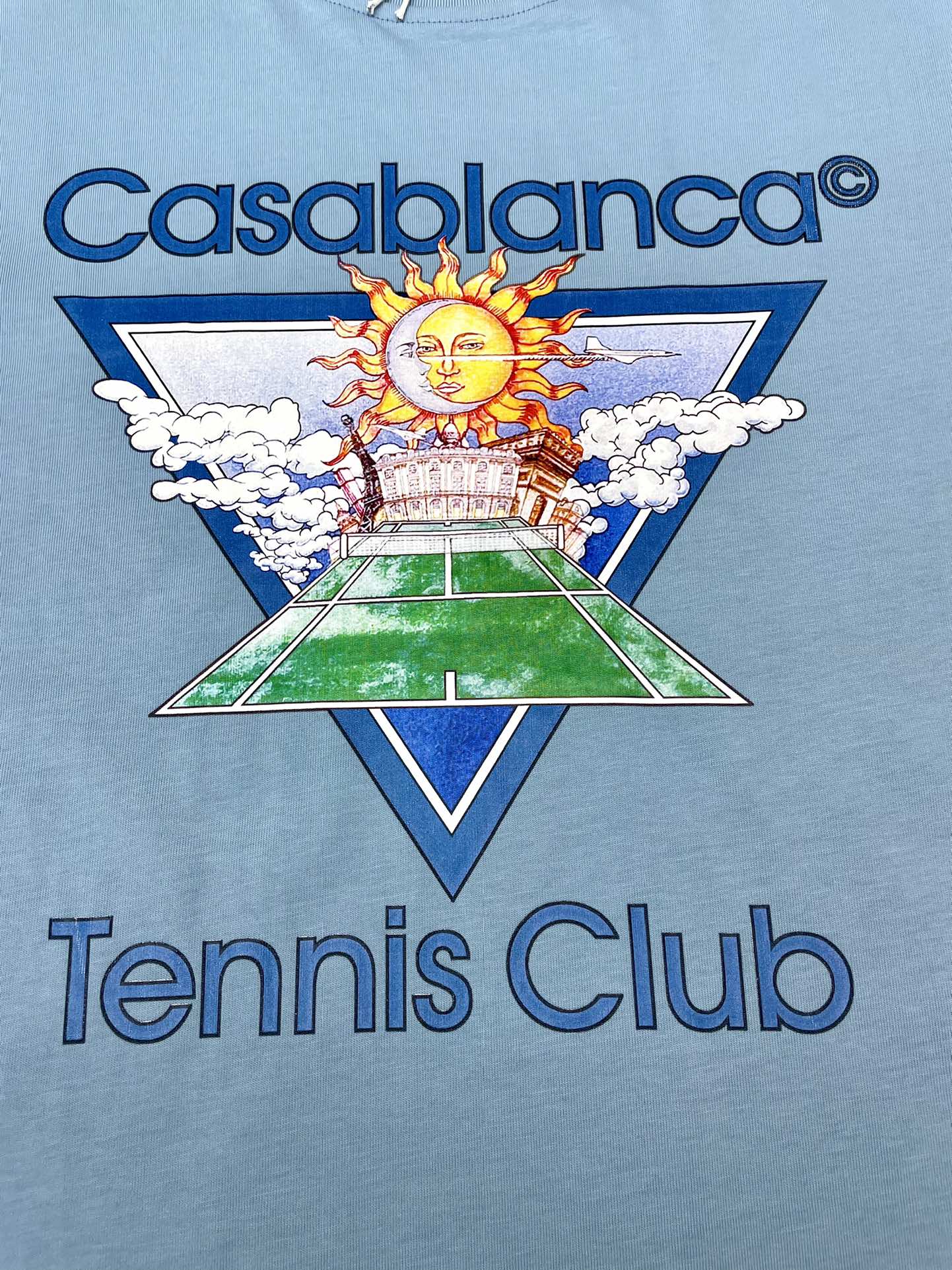 Casablanca tennis clue blue tee