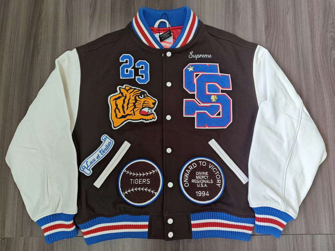 Supreme Tiger Varsity Jacket 'Brown' – NYSummerShop