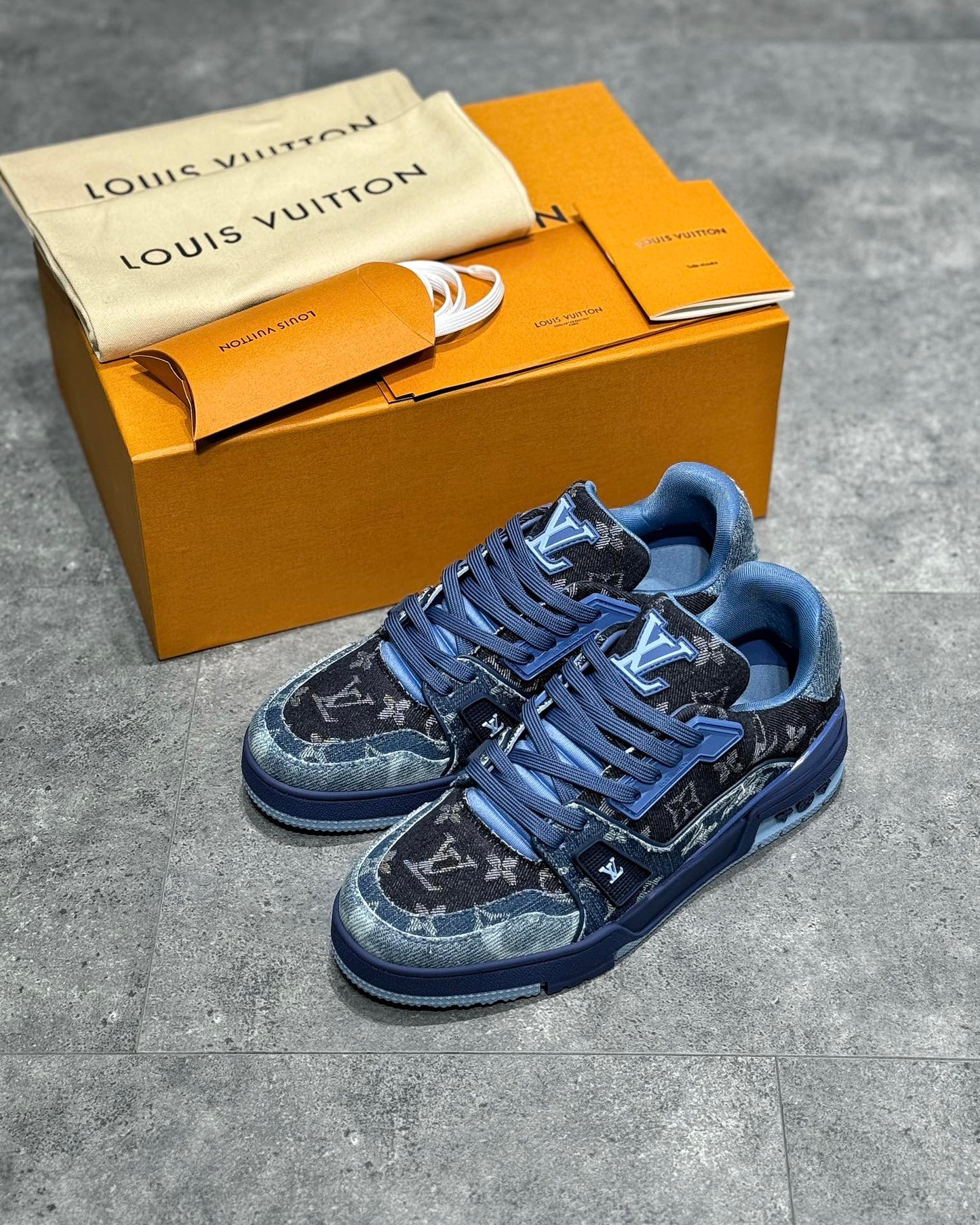 Louis Vuitton Trainer Low Denim Blue