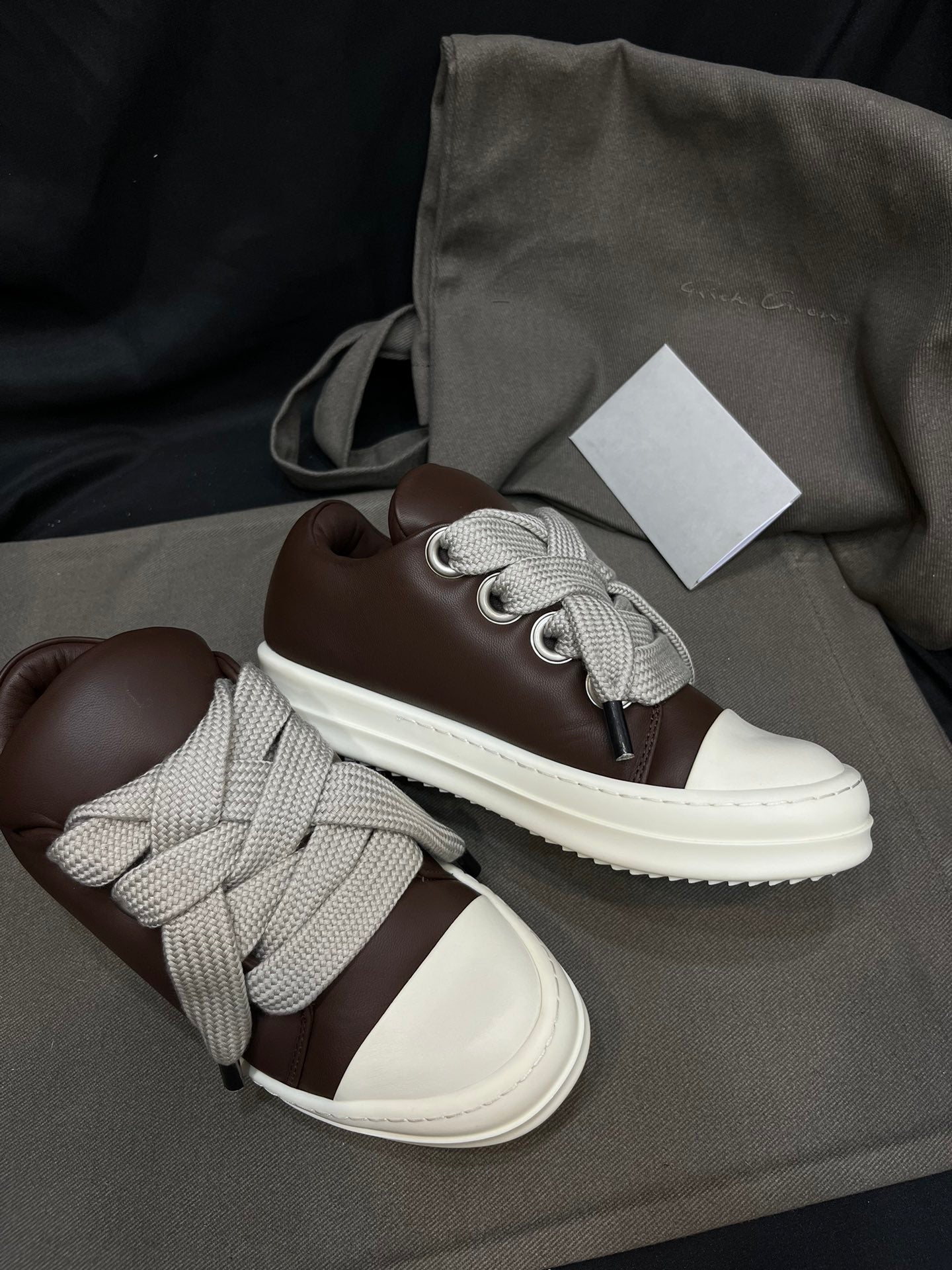 Rick Owens Jumbo Lace Padded Sneakers