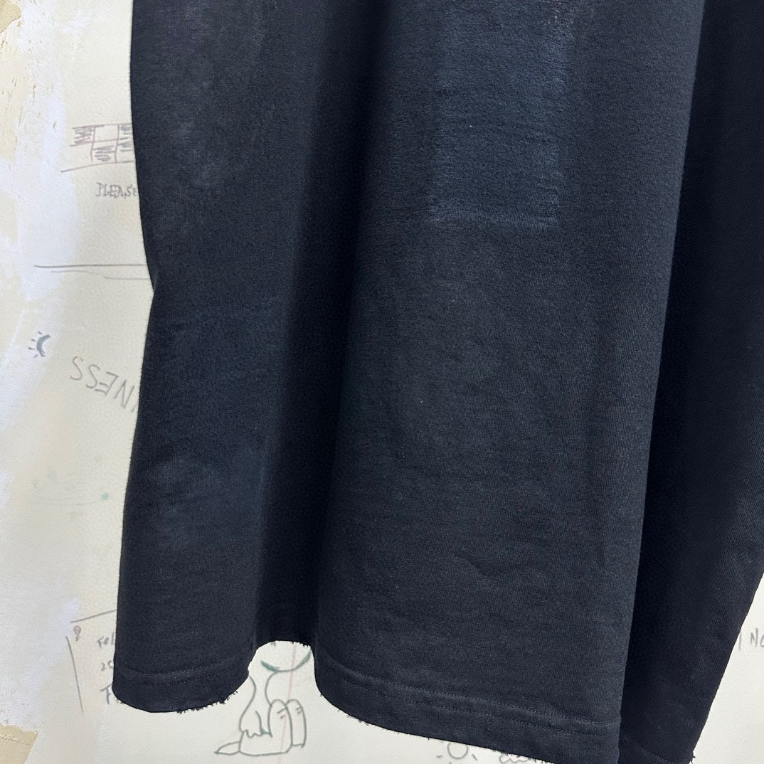BALENCIAGA CRYPTO T-SHIRT OVERSIZED IN BLACK FADED