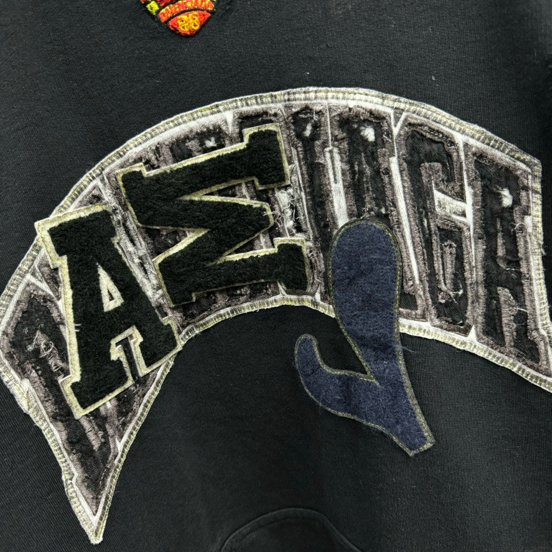 BALENCIAGA SKATER HOODIE OVERSIZED IN BLACK FADED