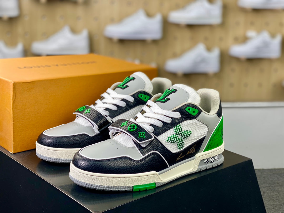 Louis Vuitton Trainer Sneaker GREEN BLACK