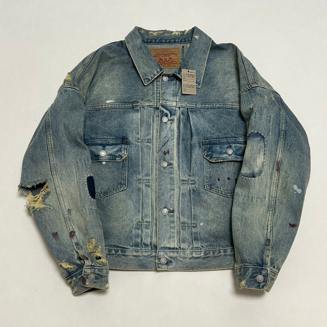 Saint Michael distressed denim jacket