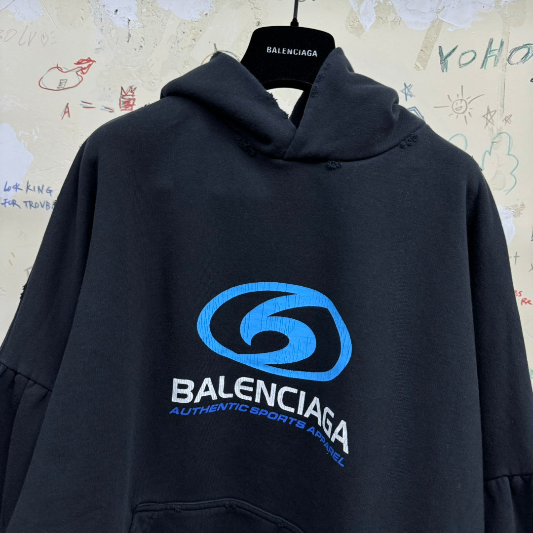 BALENCIAGA Sporty logo oversized hoodie