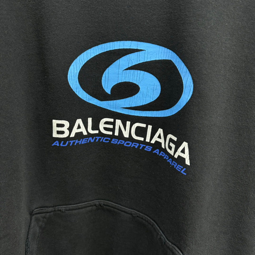 BALENCIAGA Sporty logo oversized hoodie