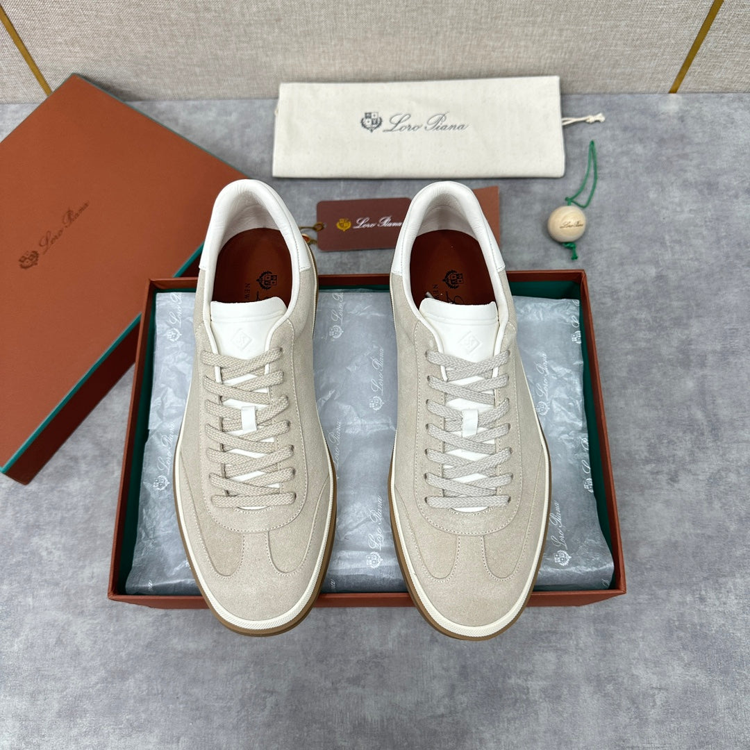Loro Piana low suede casual sneakers