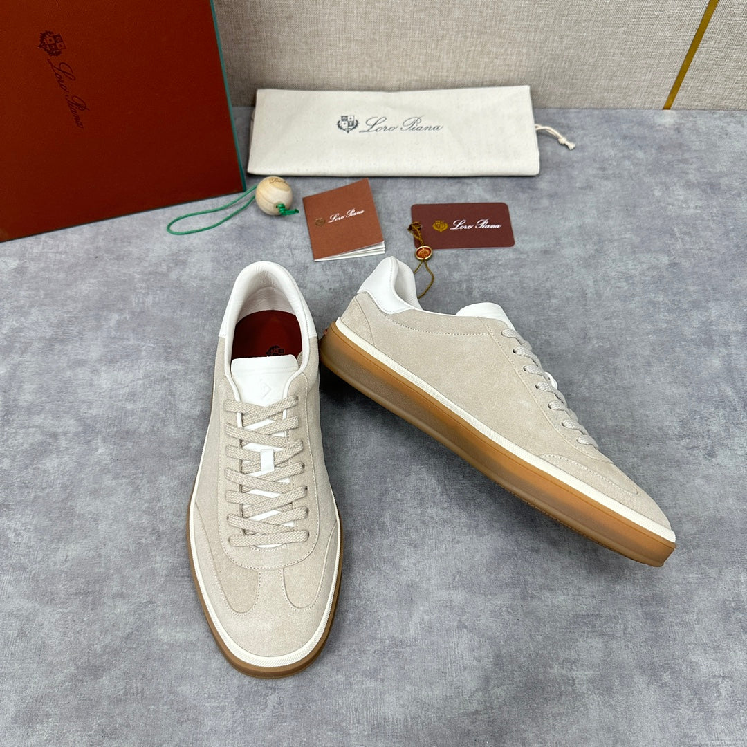 Loro Piana low suede casual sneakers