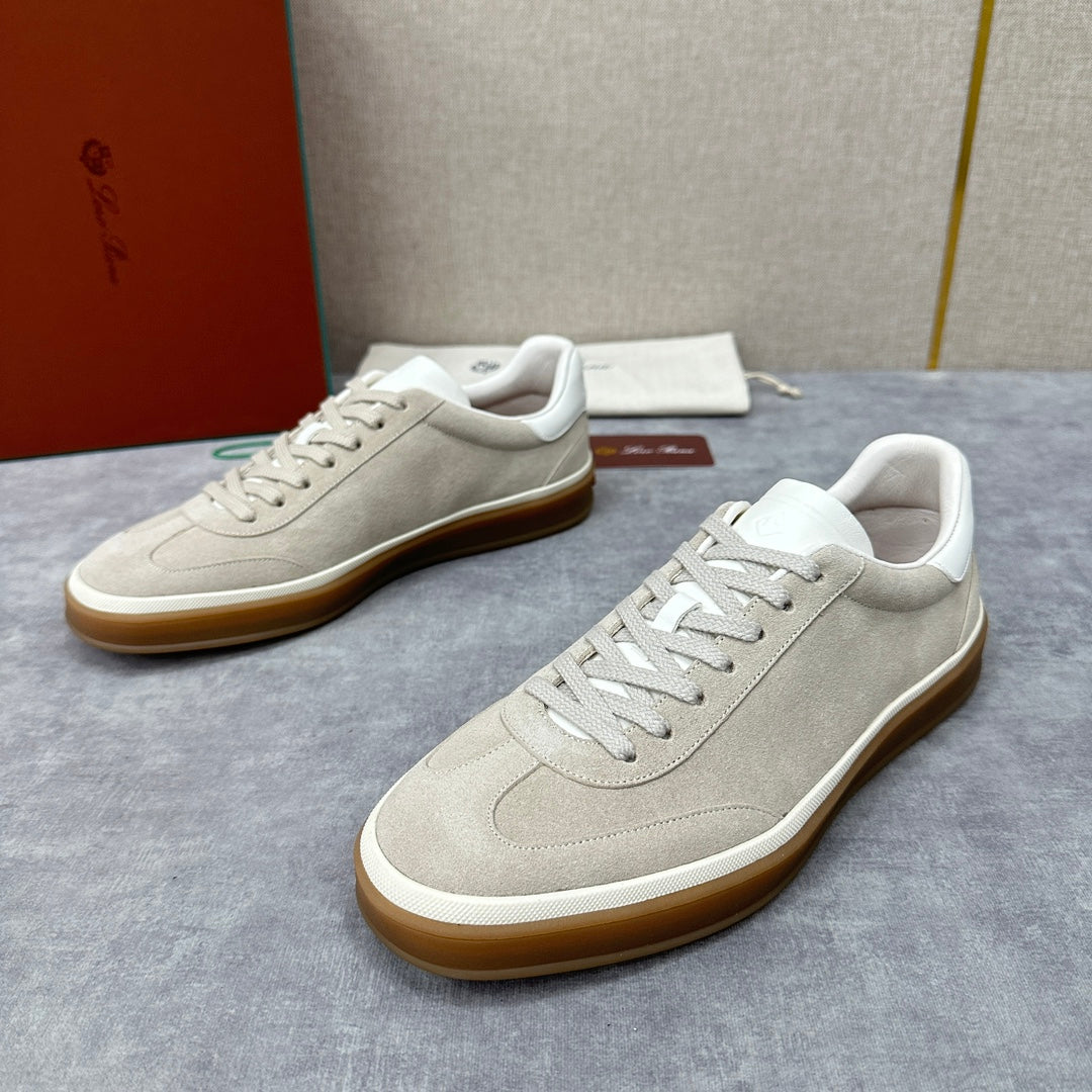 Loro Piana low suede casual sneakers
