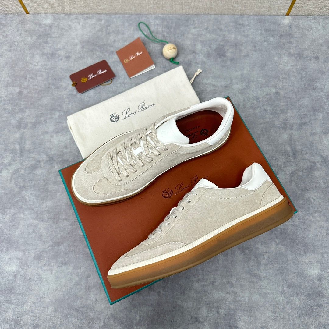 Loro Piana low suede casual sneakers