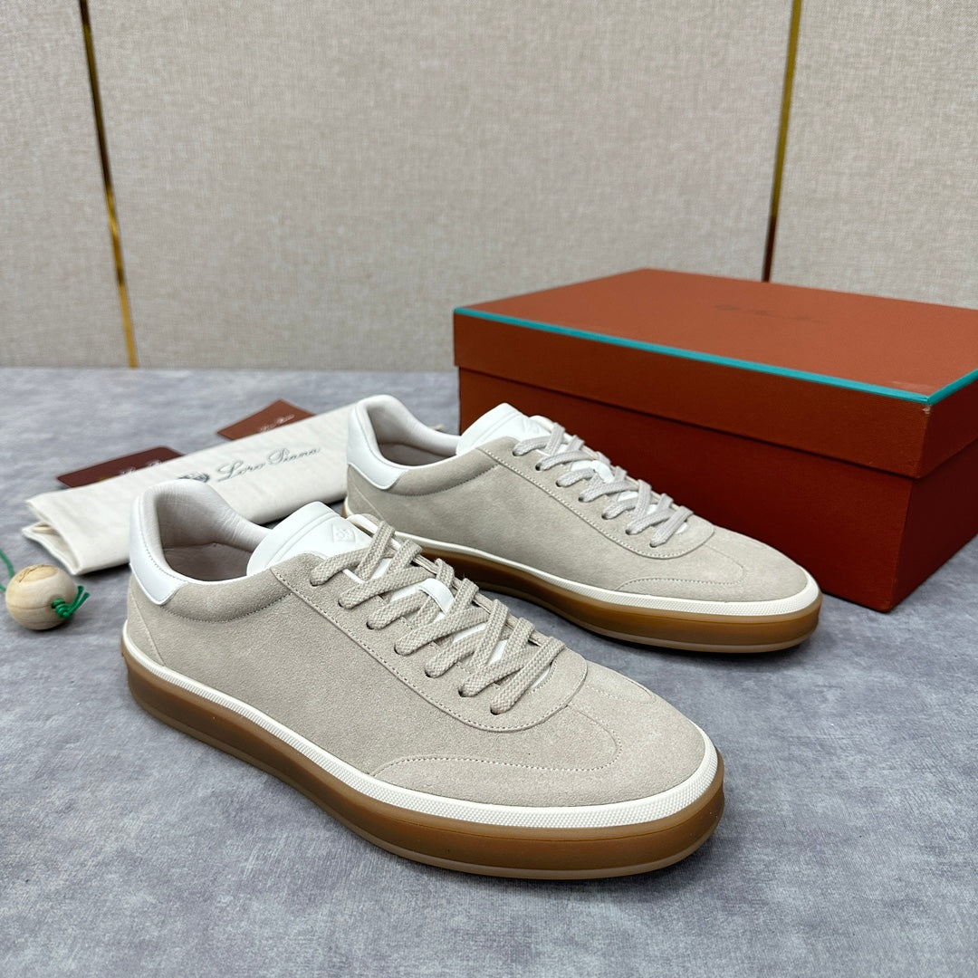 Loro Piana low suede casual sneakers