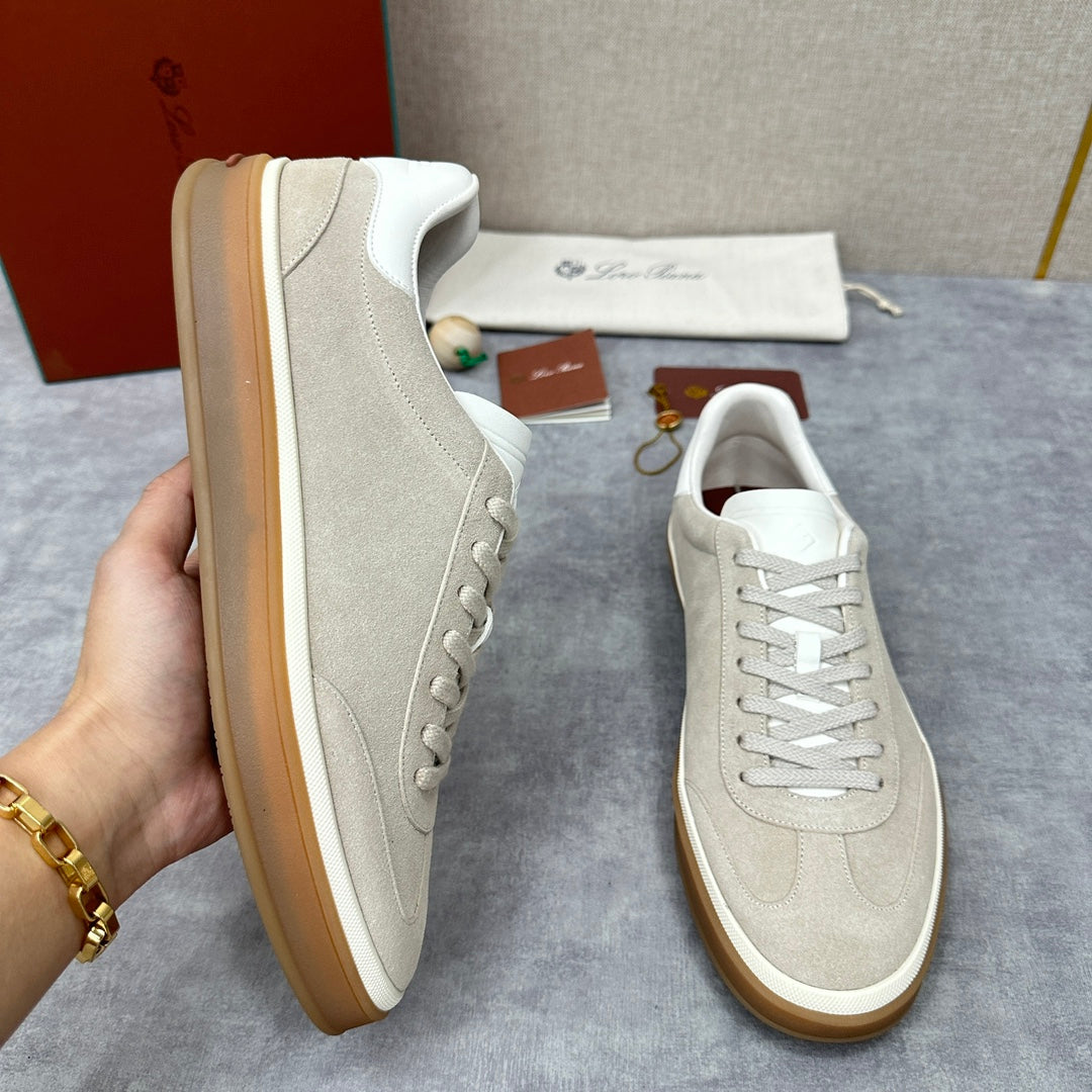 Loro Piana low suede casual sneakers