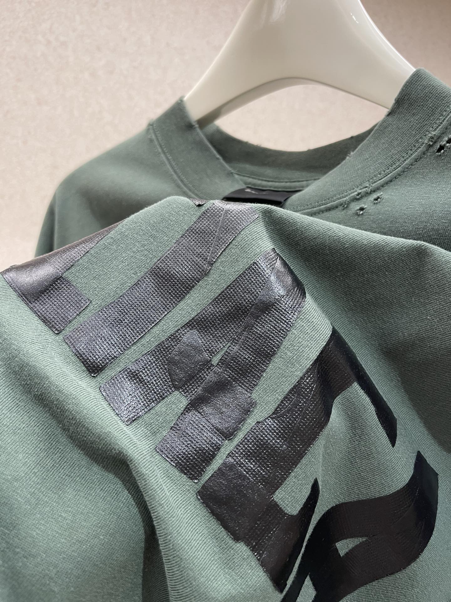 BALENCIAGA NEW TAPE TYPE T-SHIRT IN DARK GREEN